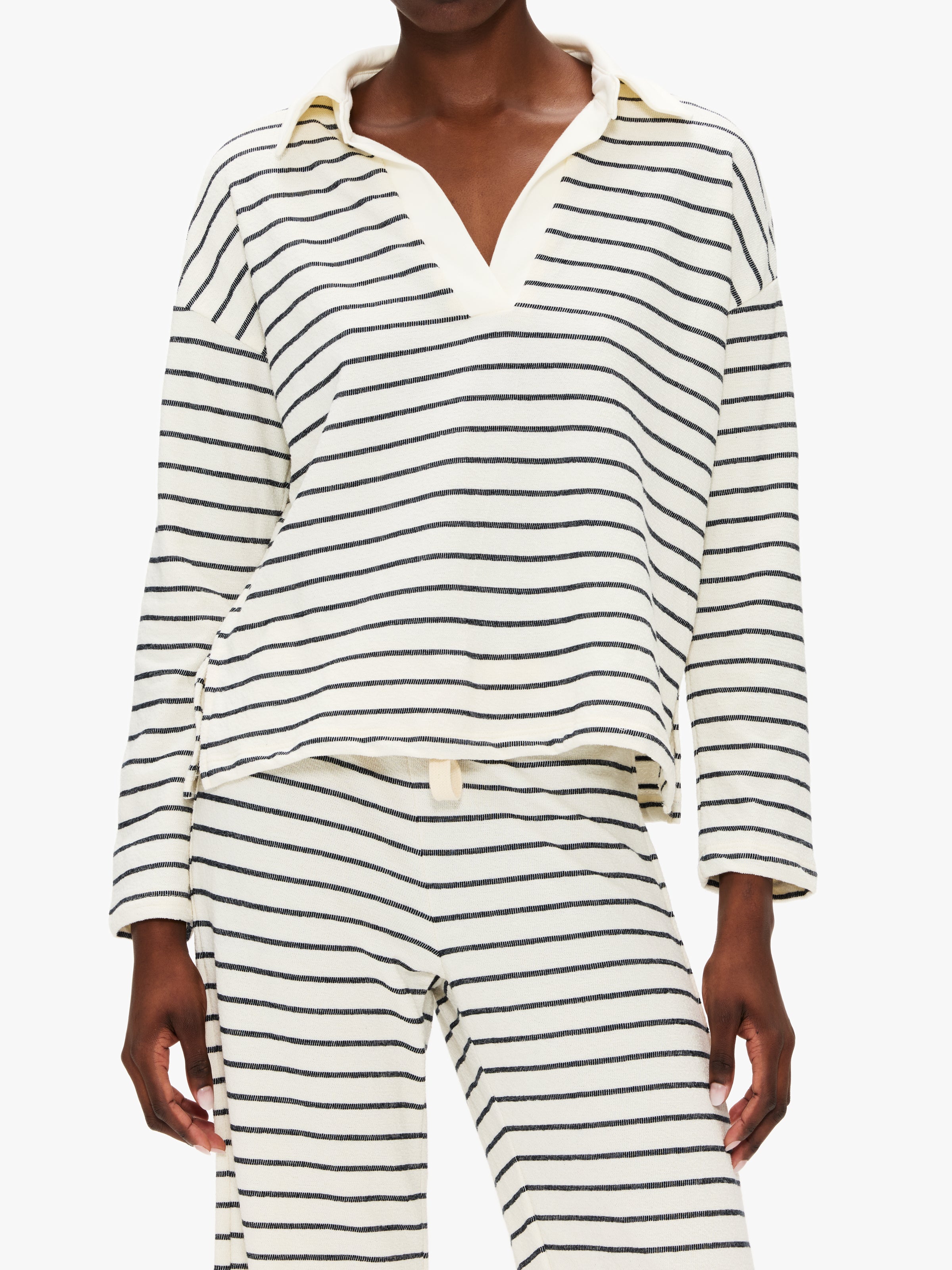 Electric & Rose Lana Polo Top Stripe