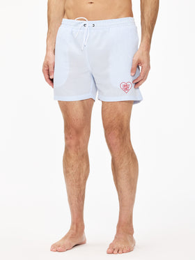 Family First Swimsuit Stripes Heart