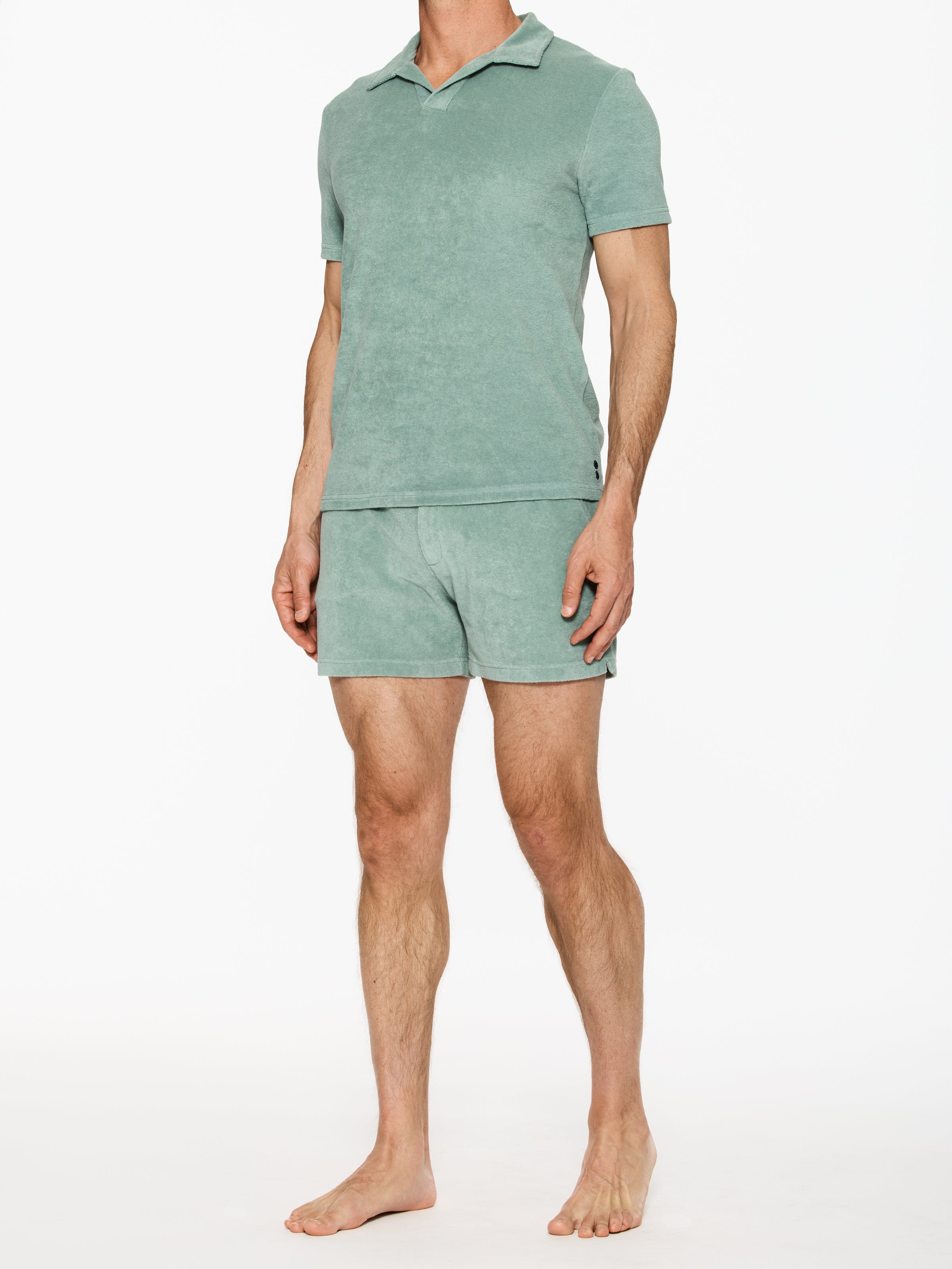 Ron Dorff Cotton Terry V Neck Polo