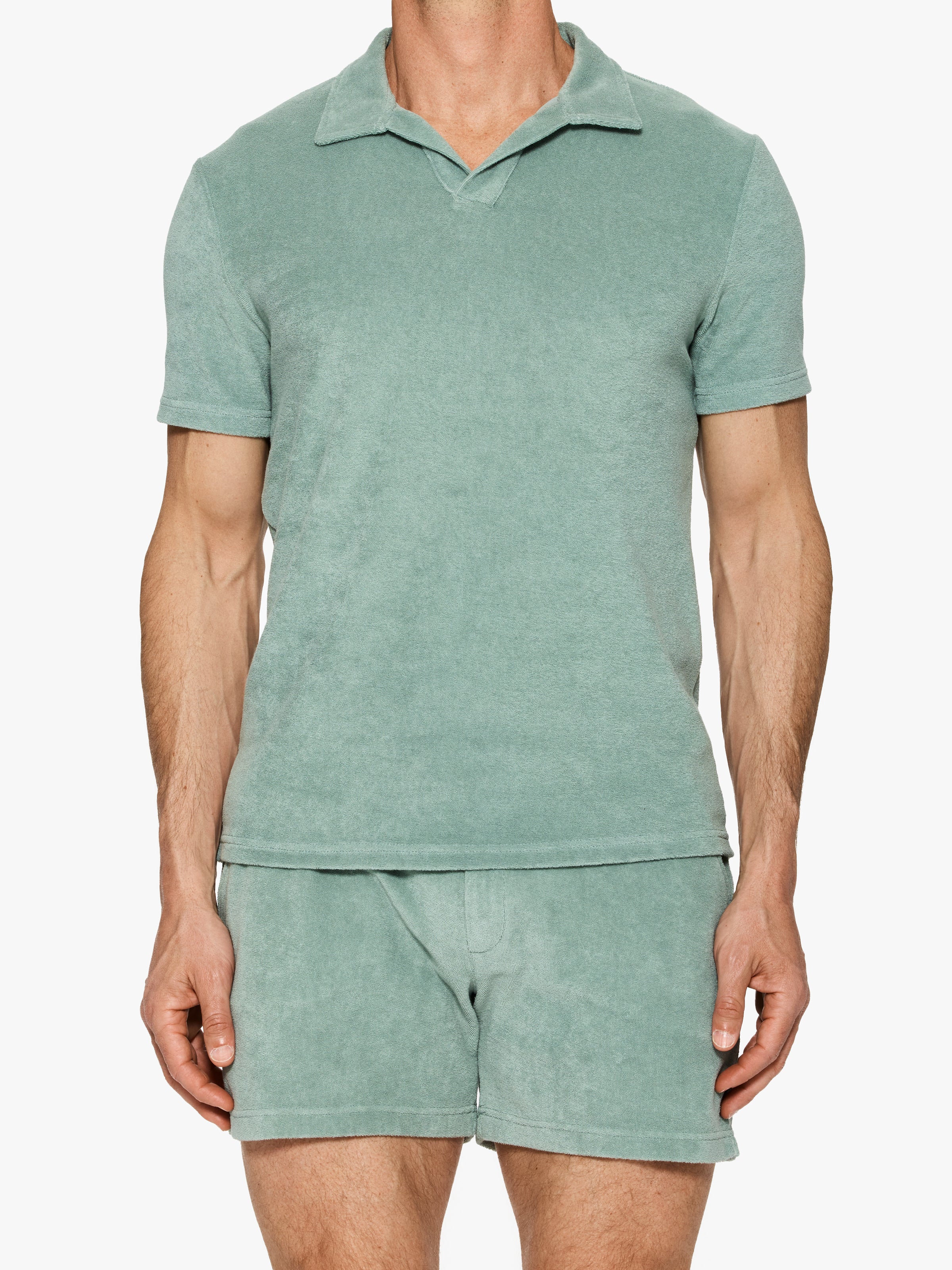 Ron Dorff Cotton Terry V Neck Polo