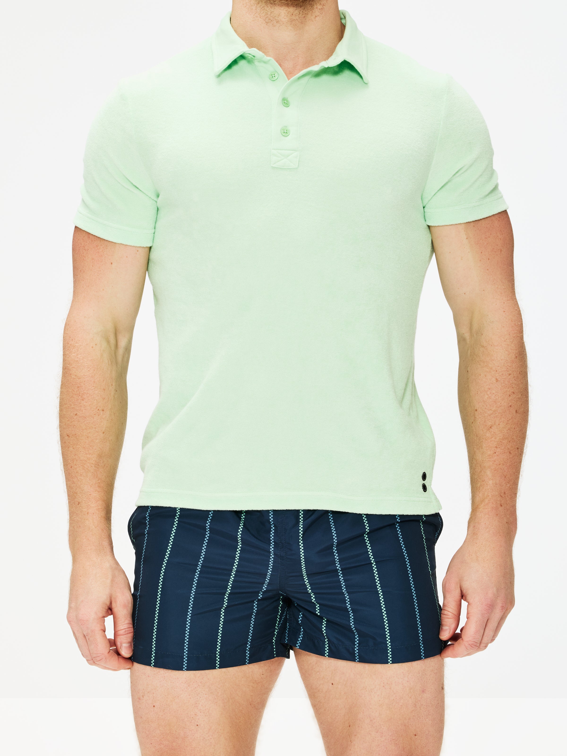 Ron Dorff Terry Polo with Pique Collar