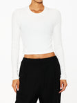 Splits59 Louise Rib Long Sleeve Crop