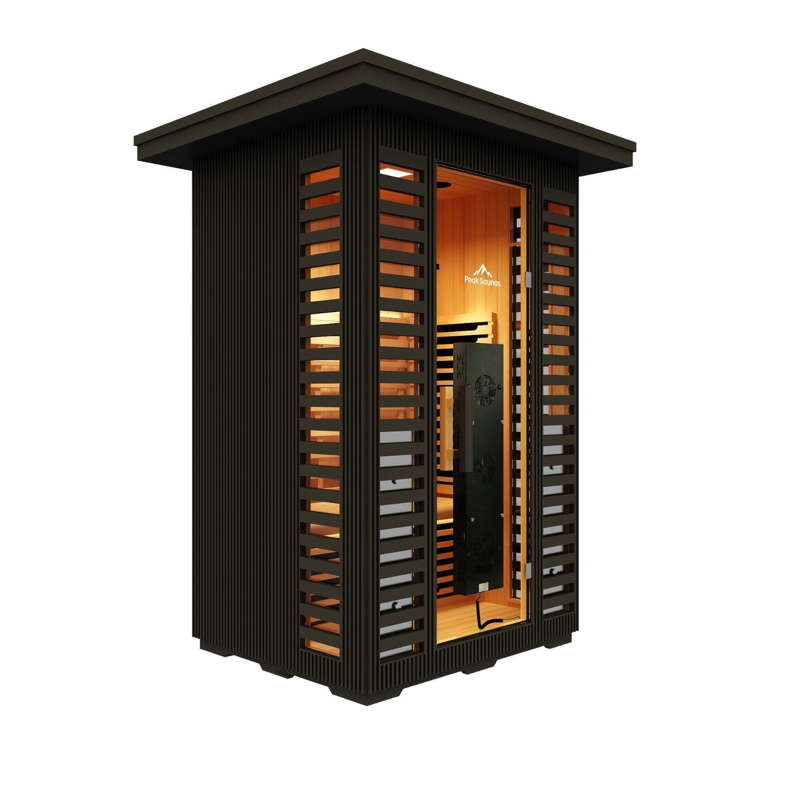 Patagonia 2-Person Outdoor Full Spectrum Infrared Sauna with Full-Body Medical-Grade Red Light Therapy and Smart WiFi App Control