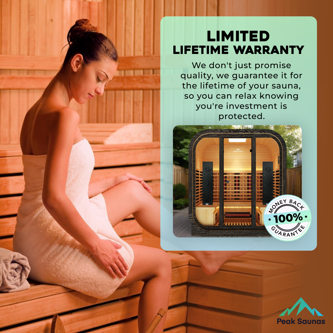 El Capitan 4-Person Outdoor Full Spectrum Infrared Sauna with Full-Body Medical-Grade Red Light Therapy and Smart WiFi App Control