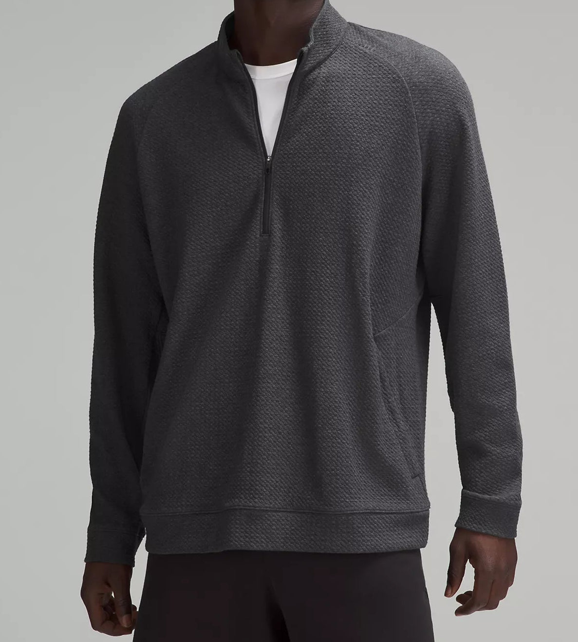 Lululemon Textured Double-Knit Cotton Half Zip