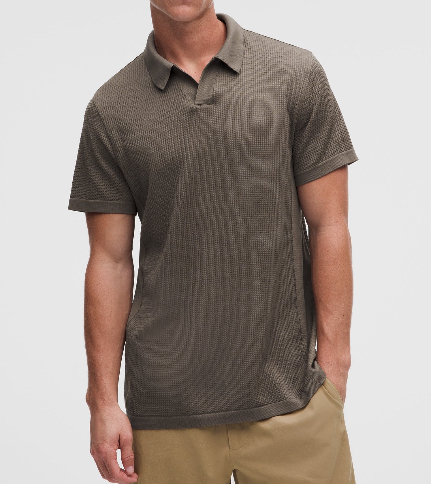 トップス polo flexwitme Lululemon Textured Mesh-Knit Polo – The Shop at Equinox