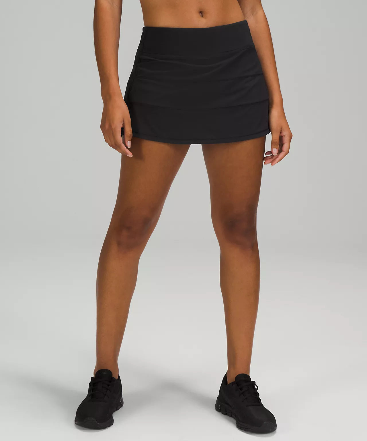 Lululemon Pace Rival Mid Rise Skirt (Black, Size 4) at  Women's  Clothing store