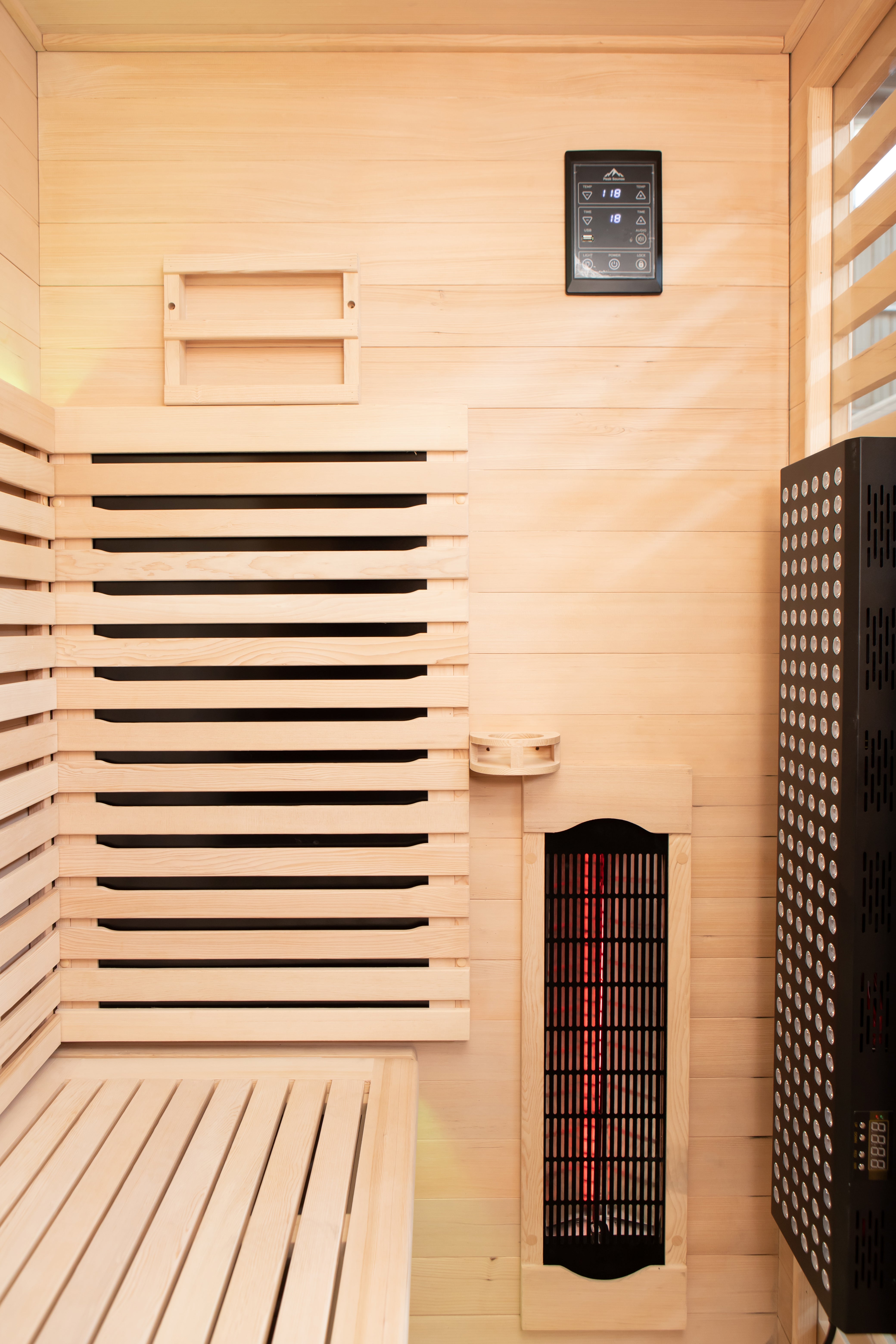 Denali 3-Person Full Spectrum Infrared Sauna with Full-Body Medical-Grade Red Light Therapy & Smart WiFi App Control