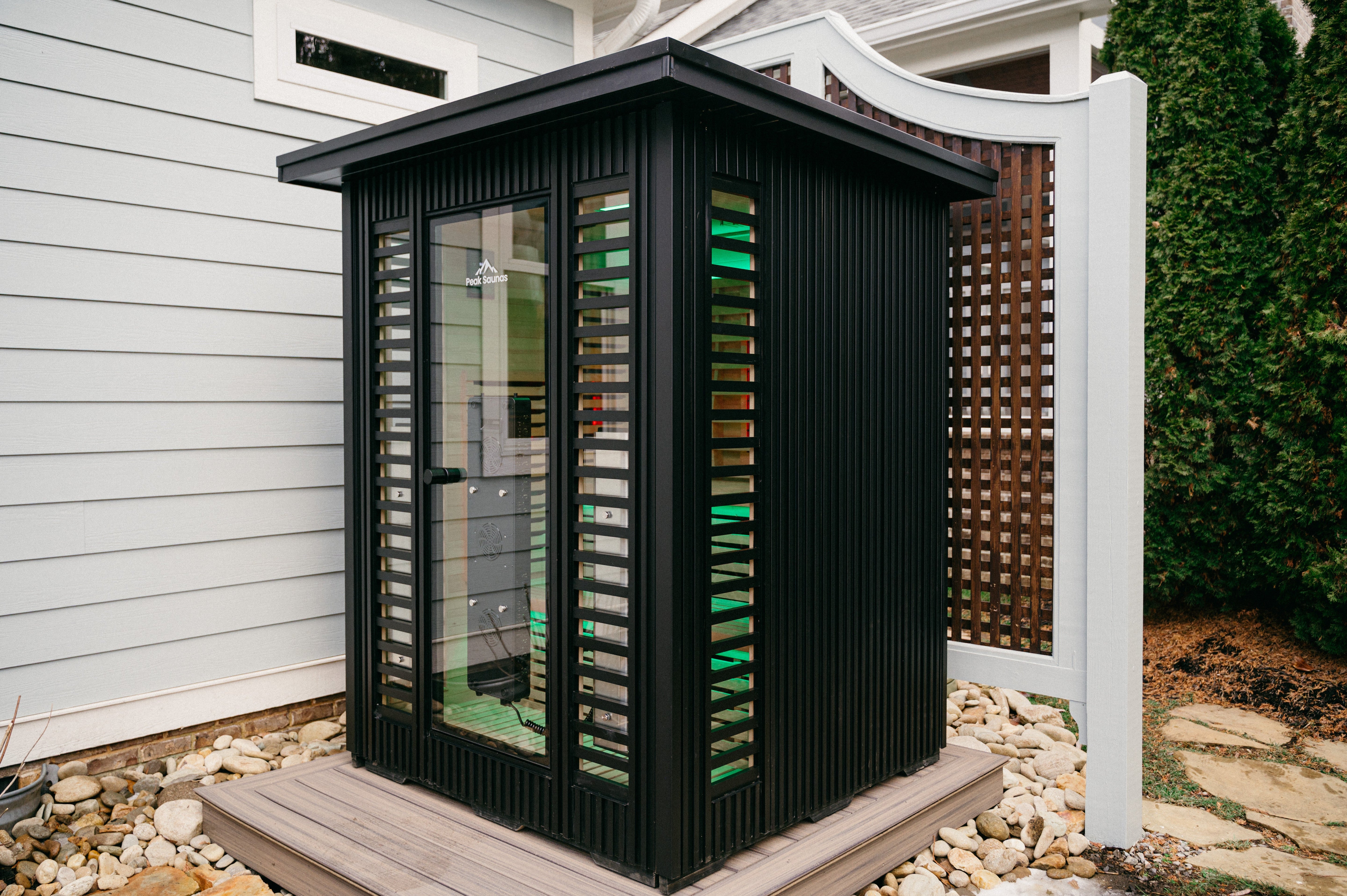 Kilimanjaro 5-Person Outdoor Full Spectrum Infrared Sauna with Full-Body Medical-Grade Red Light Therapy and Smart WiFi App Control