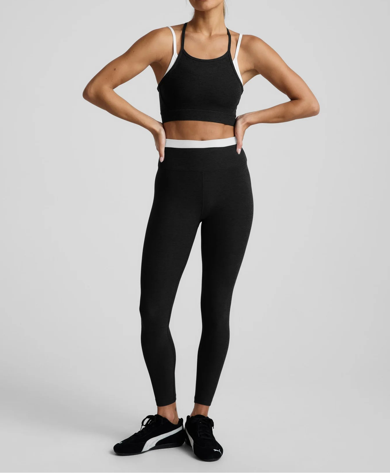Beyond Yoga Layered High Waisted Midi Legging