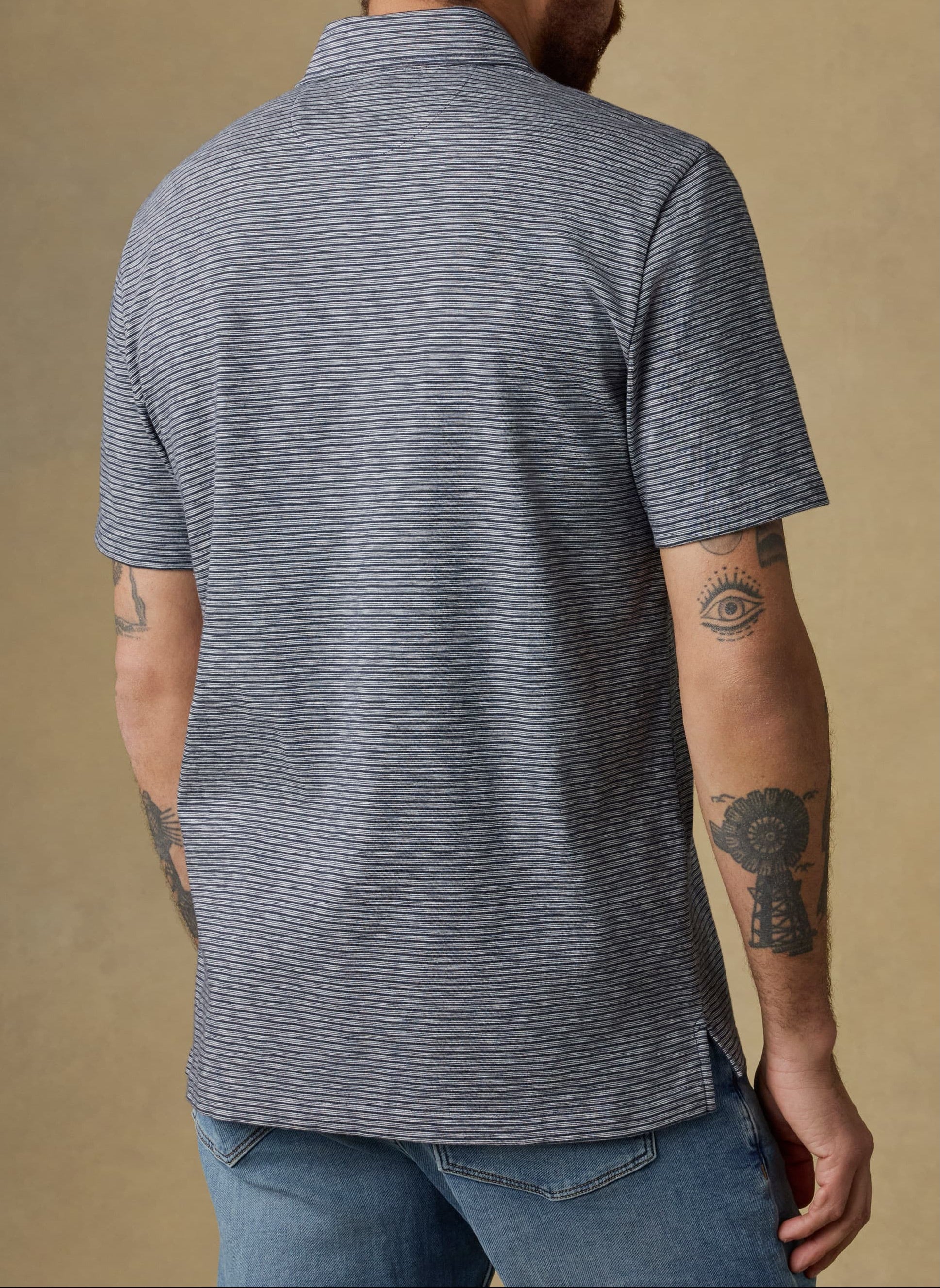 Faherty Sunwashed T-Shirt Striped Polo