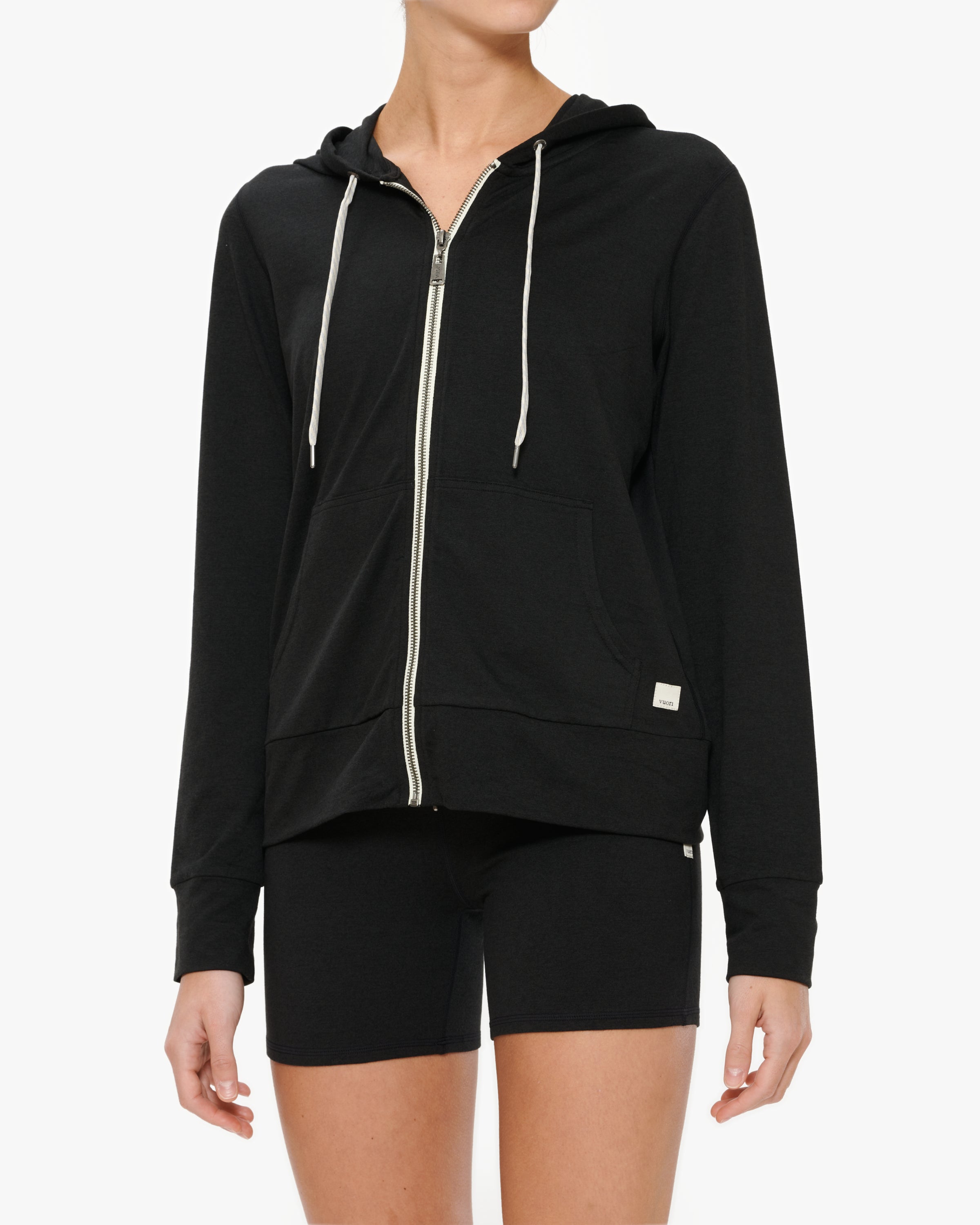 Vuori Performance Hoodie 2.0 – Black Heather, Women's, Full Zip, DreamKnit™, NWT