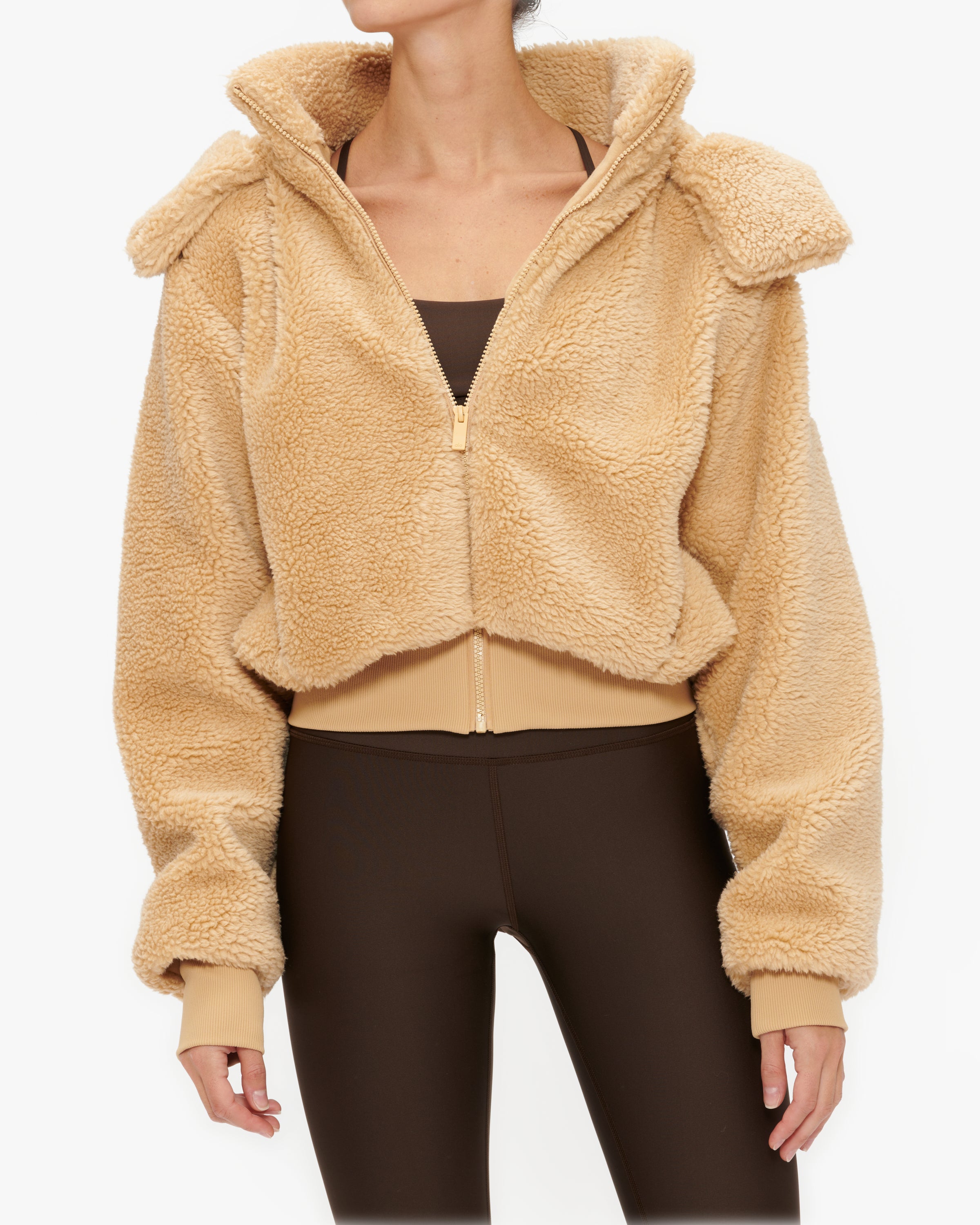 Stay Cozy and Stylish with our Foxy Sherpa Jacket