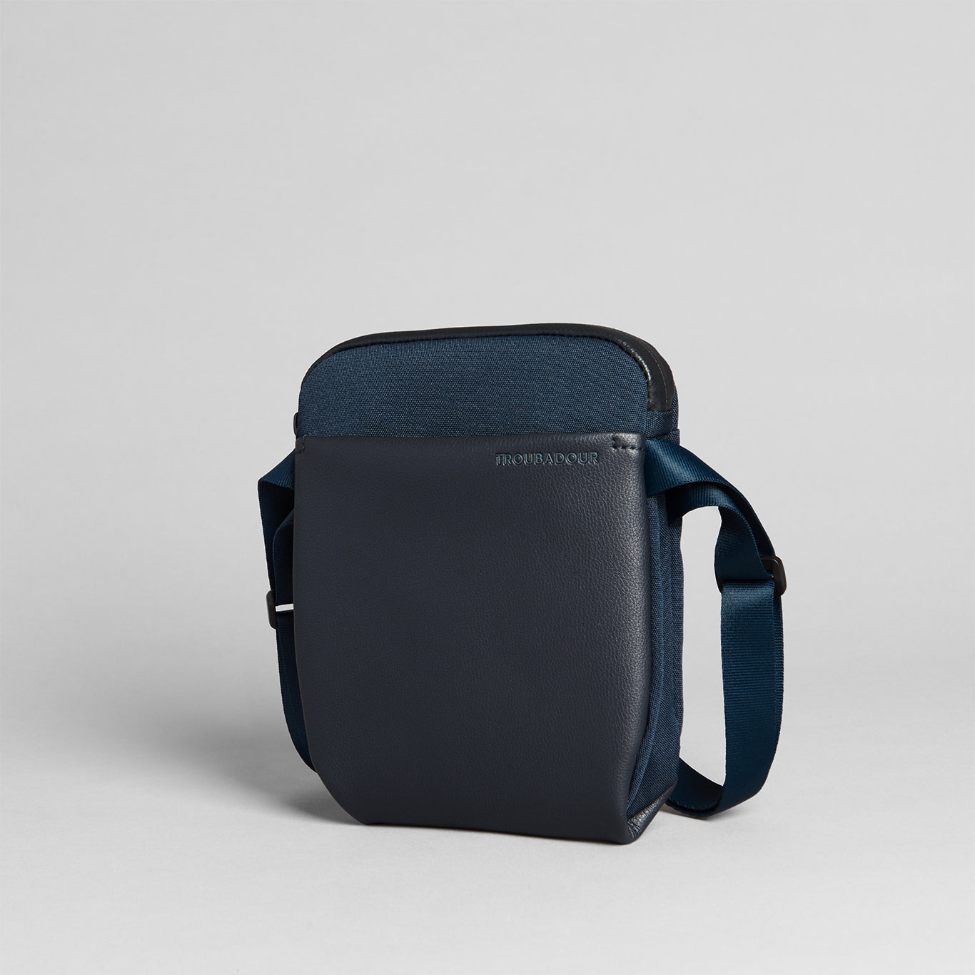 Troubadour Messenger Compact Vegan Leather Navy