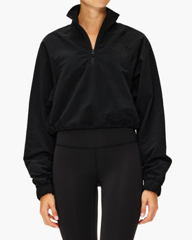 Alo Yoga Cropped 1/4 Zip Alumni Pullover