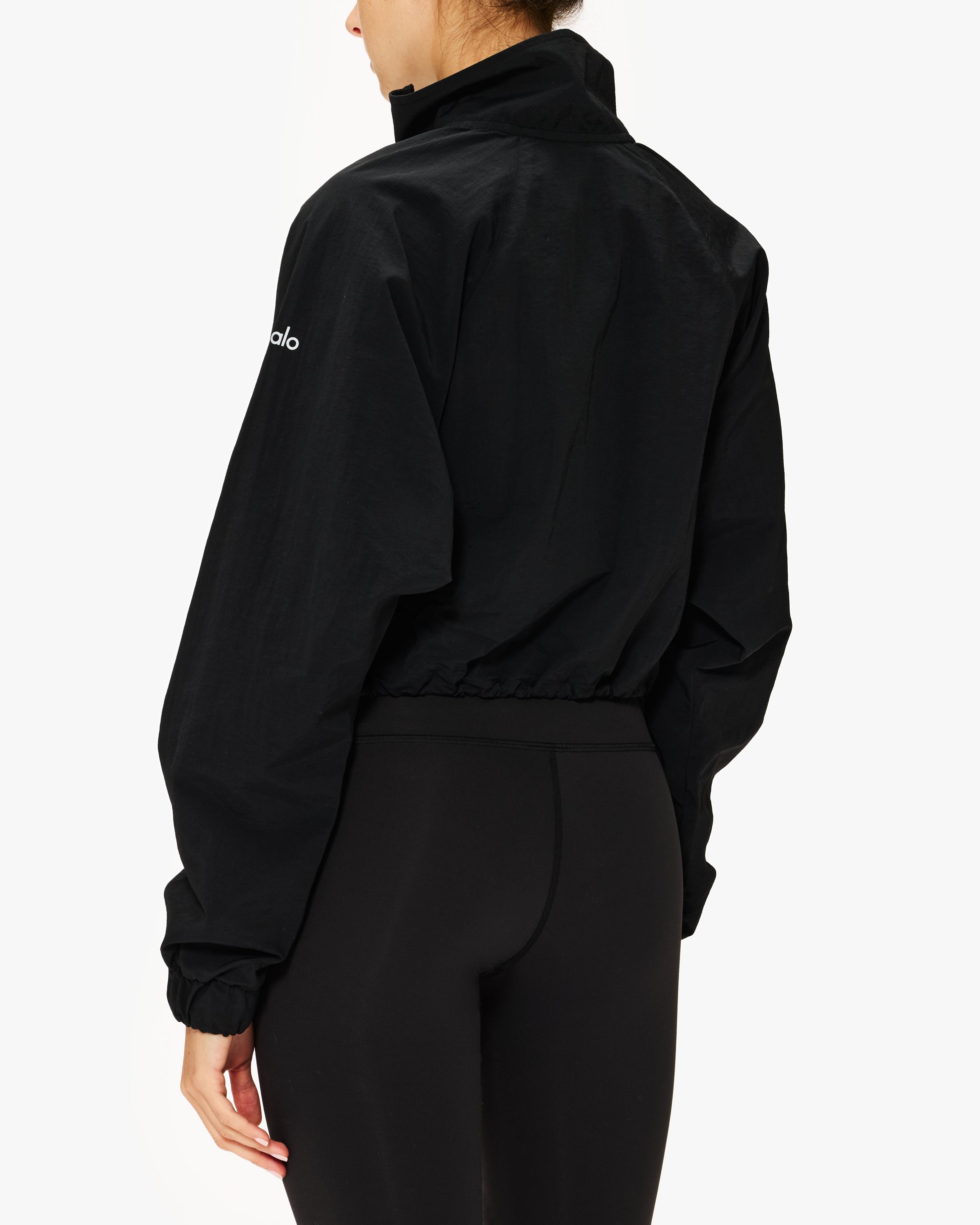 Alo Yoga Cropped 1/4 Zip Alumni Pullover