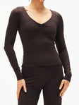 Adanola Ultimate Ruched Long Sleeve Top