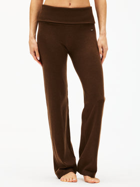 Adanola Merino Blend Knit Fold Over Trousers
