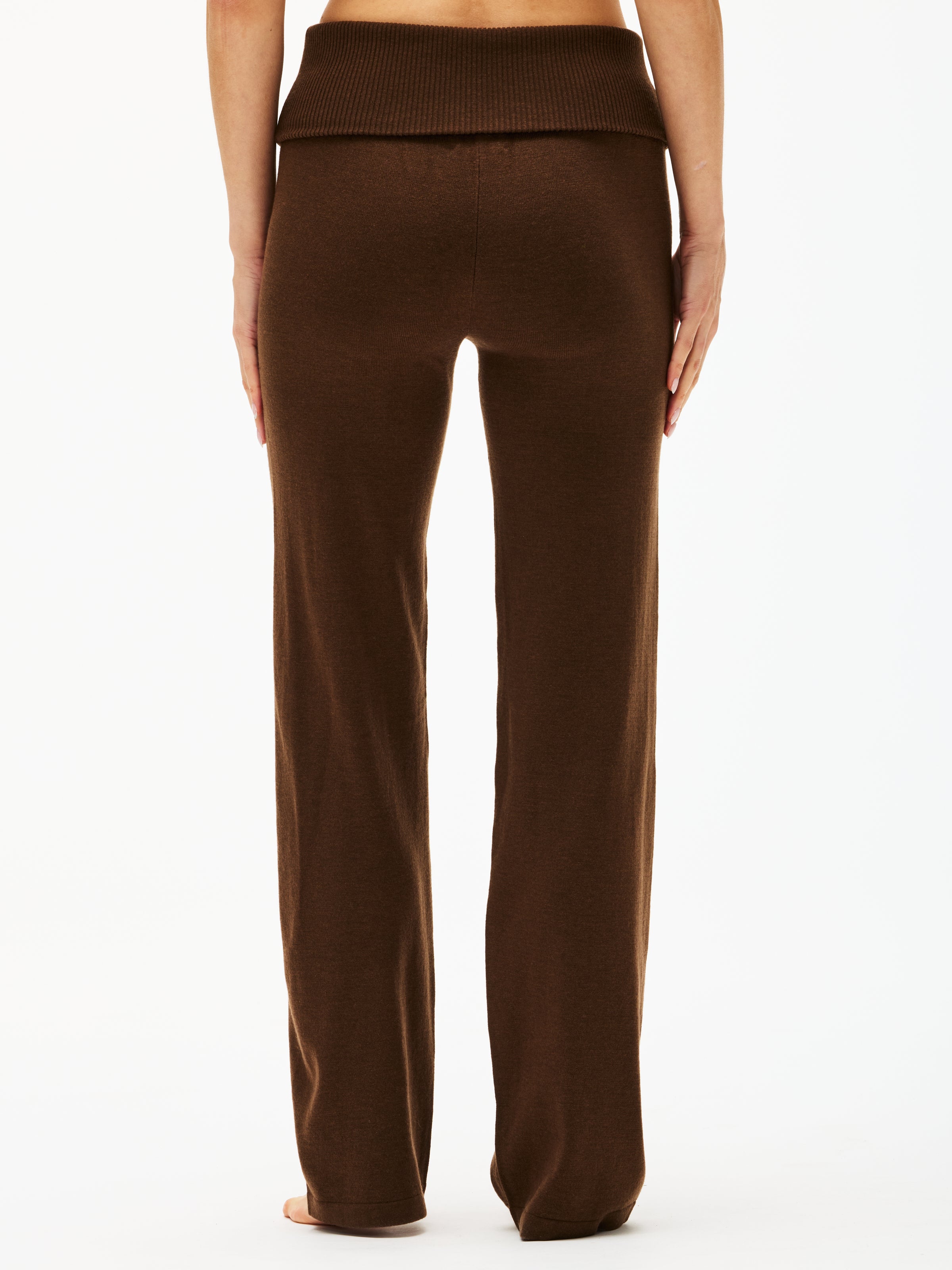 Adanola Merino Blend Knit Fold Over Trousers