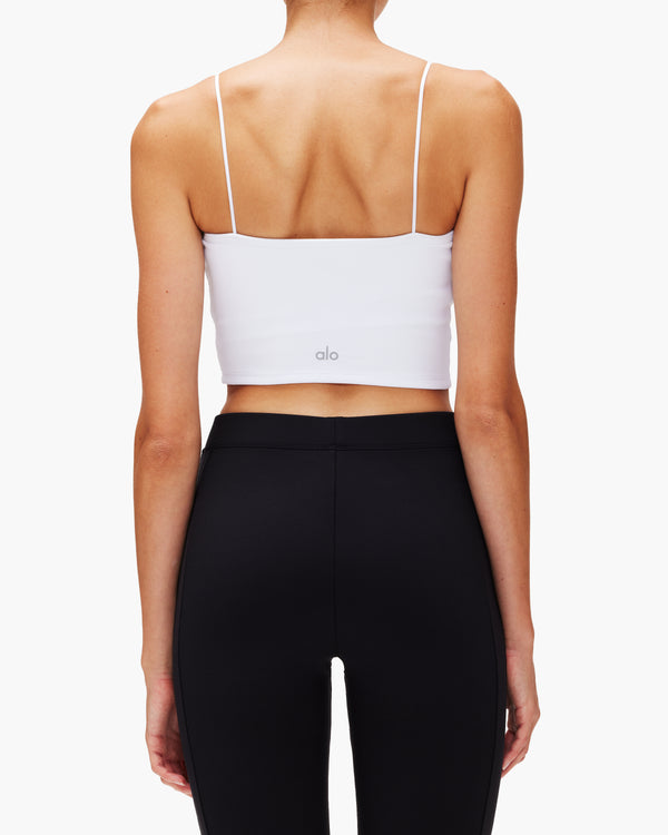 Seamless High-Waist Ribbed Biker Short in Sterling by Alo Yoga
