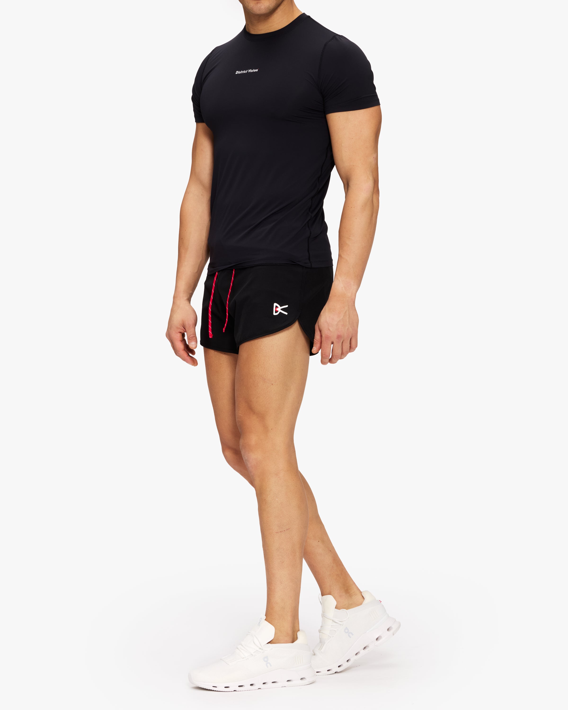 Layered Pocketed Trail Shorts, Black-Algae — District Vision