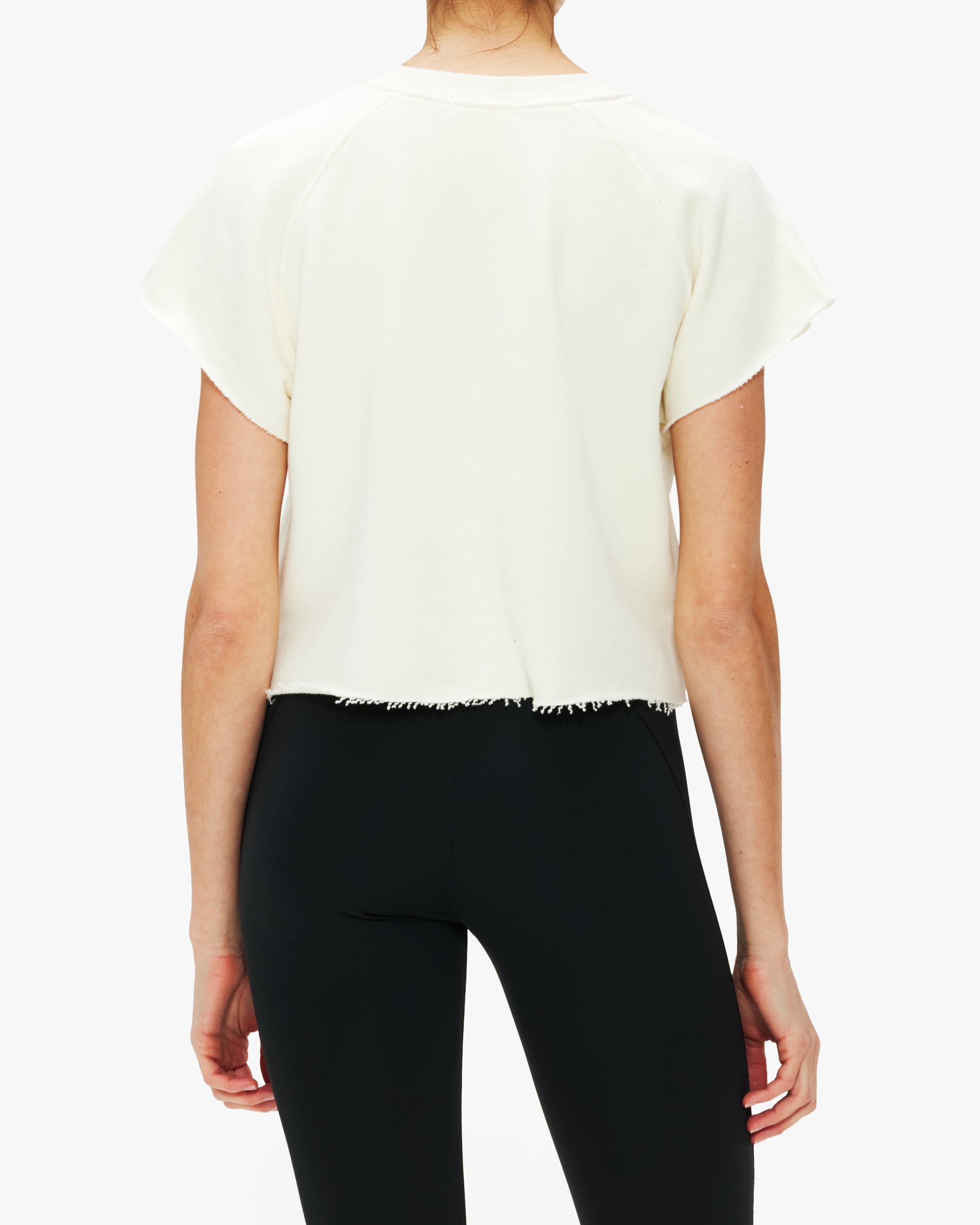 Eterne Terry Raglan Cutoff Top