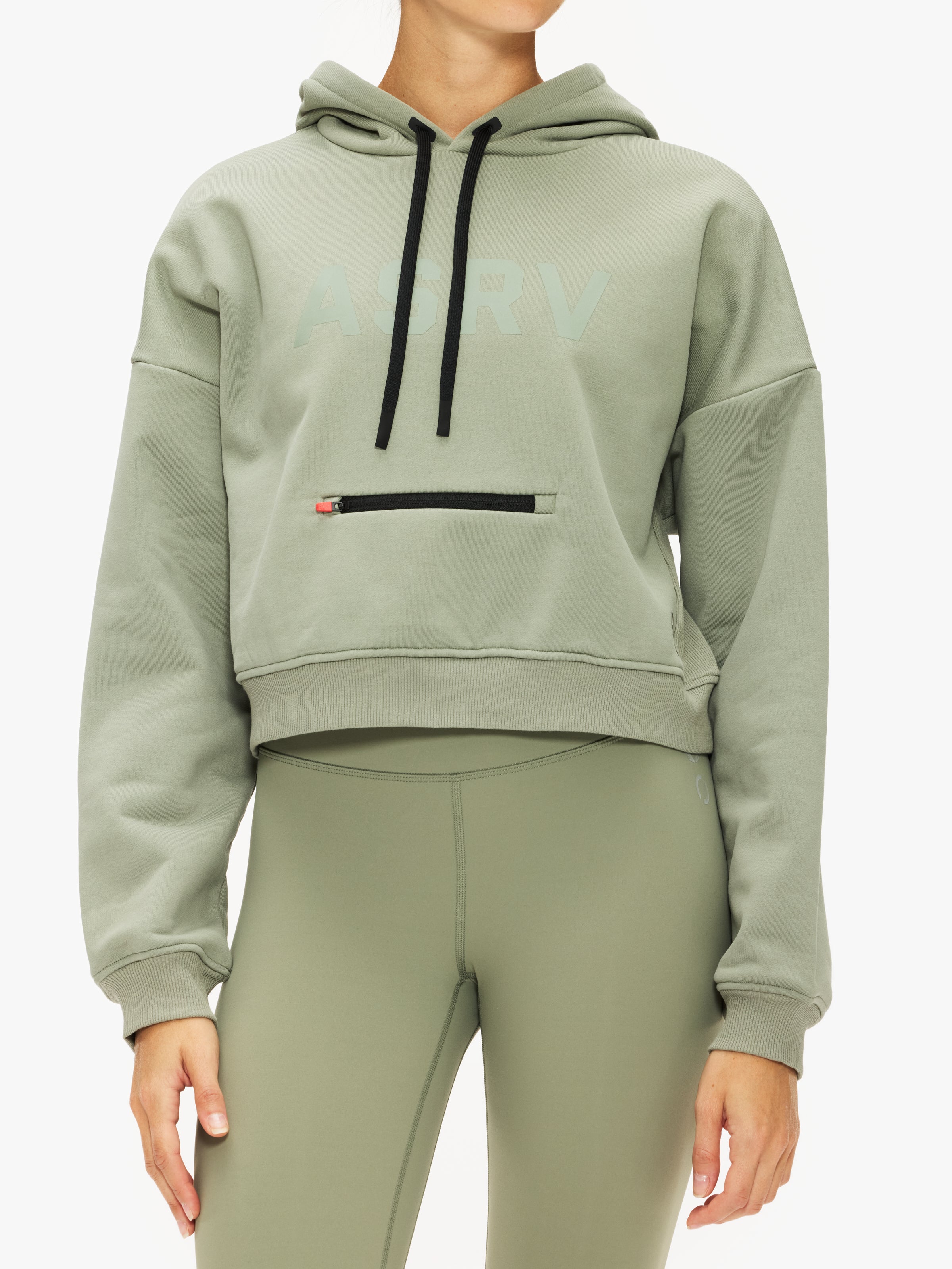 ASRV Cropped Pullover Hoodie