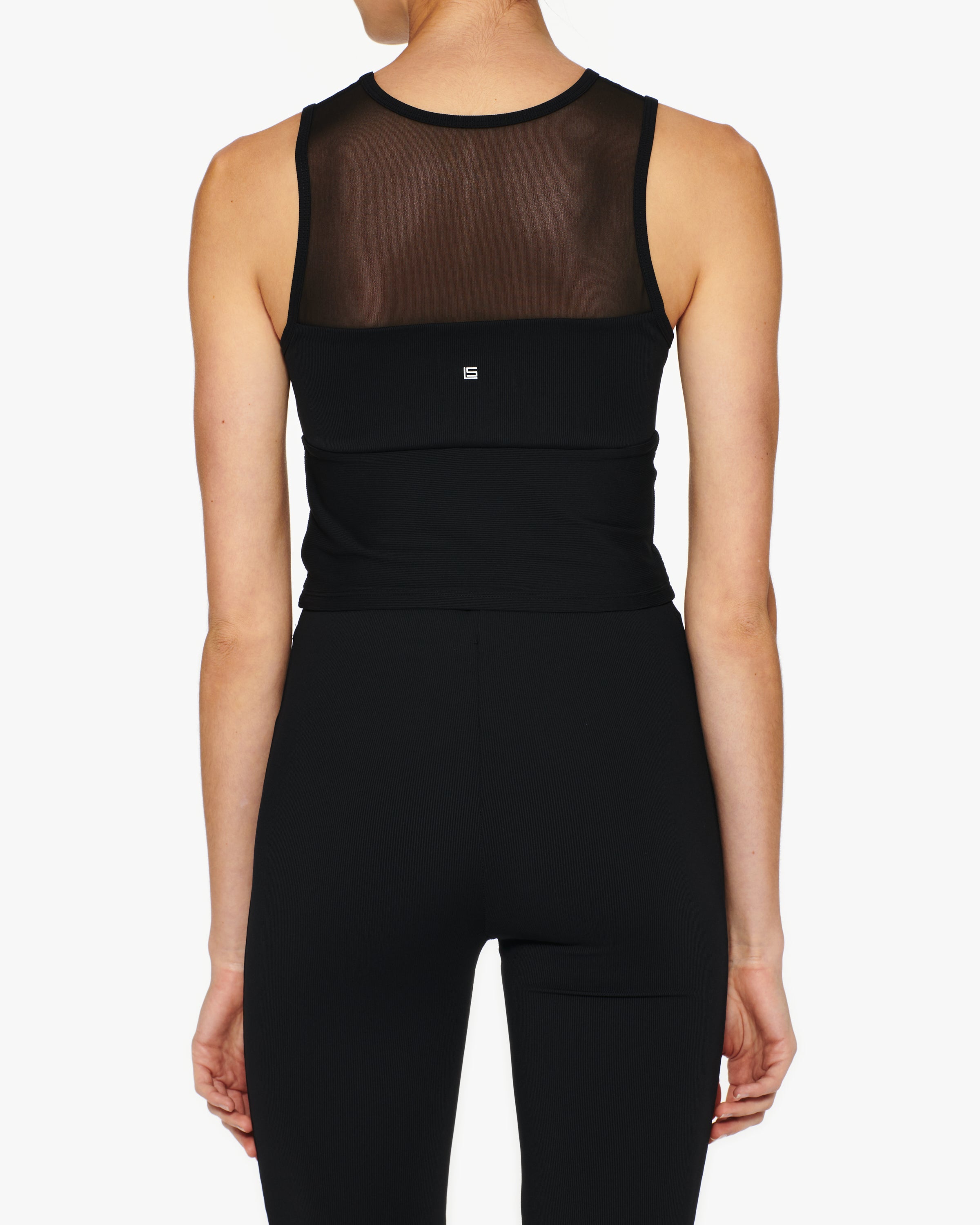 Lanston Train Mesh Panel Crop Tank