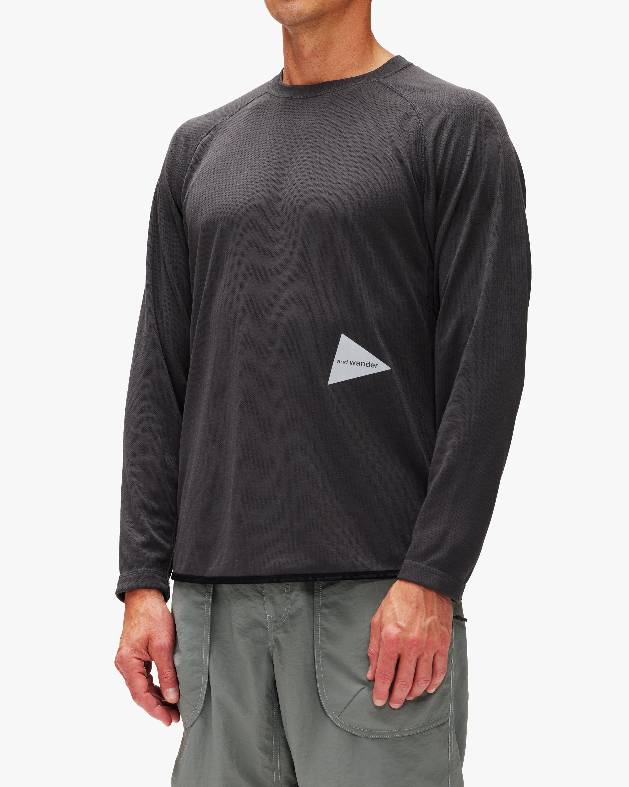 And Wander 28 Power Dry Jersey Raglan Long Sleeve Tee