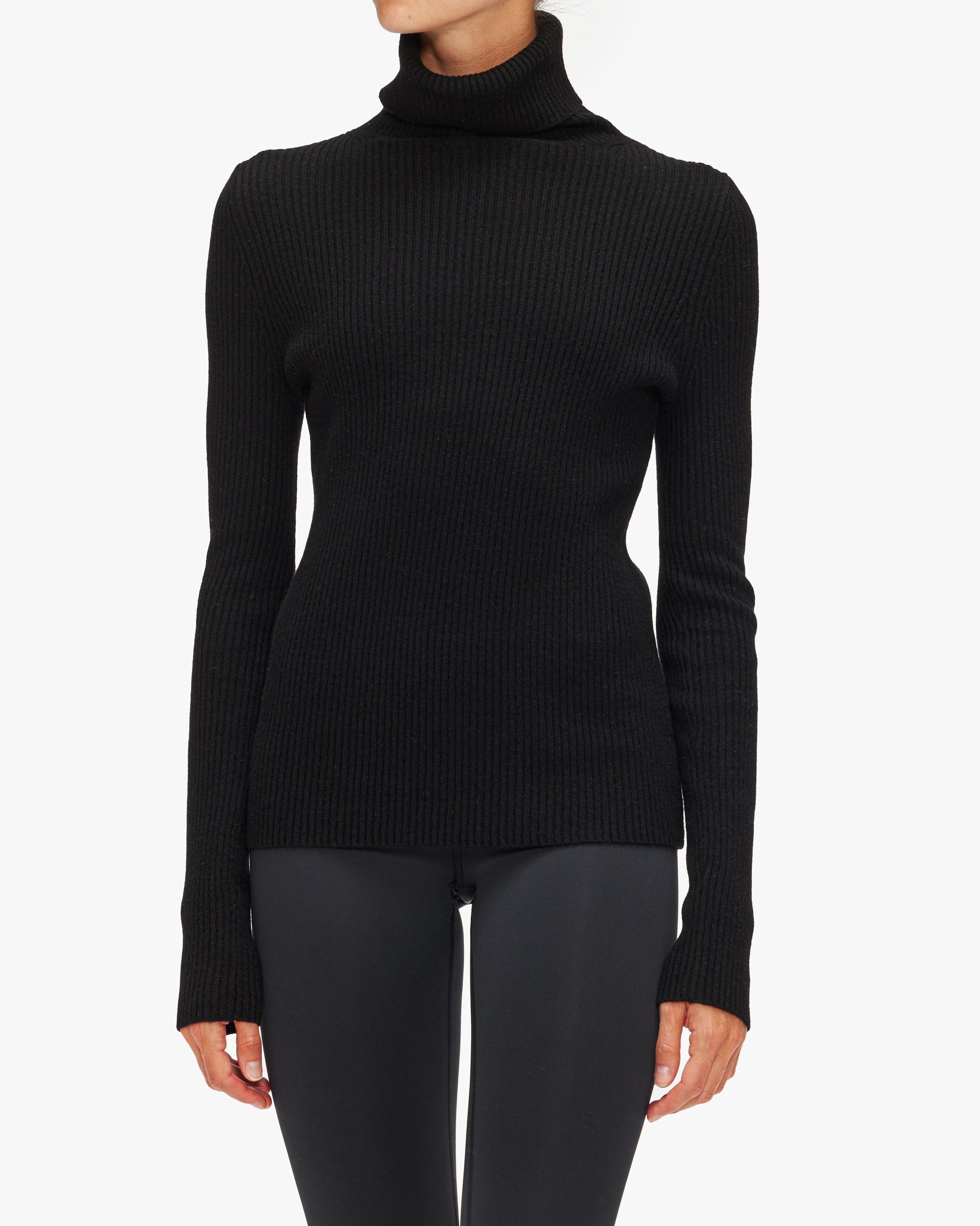 Enza Costa Rib Turtleneck Sweater