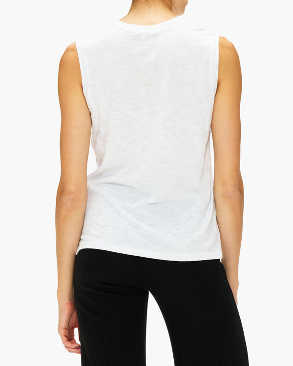 Goldie Sleeveless Tees With Notched
