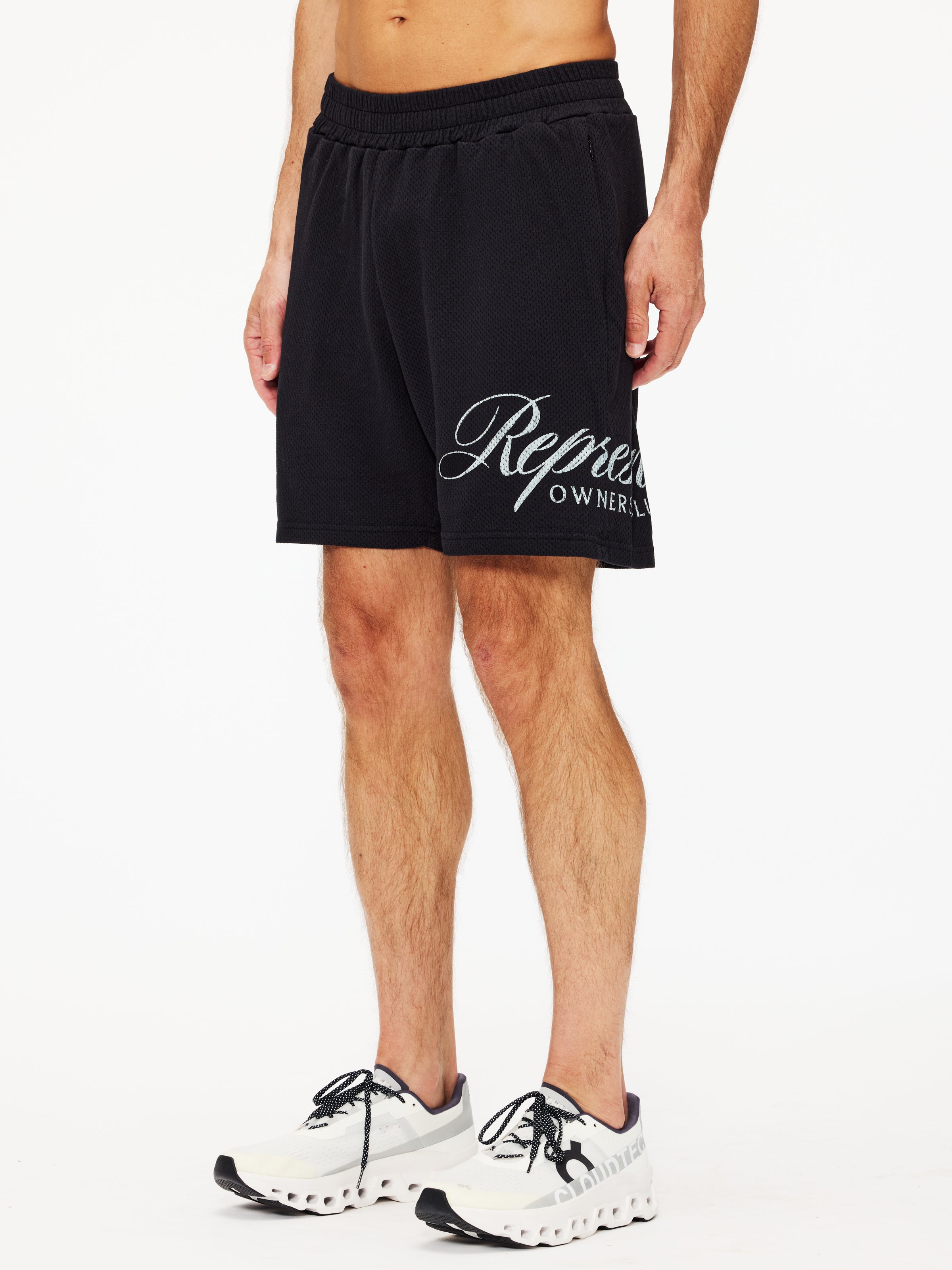 Represent Owners Club Script Mesh Shorts 7" - Unlined