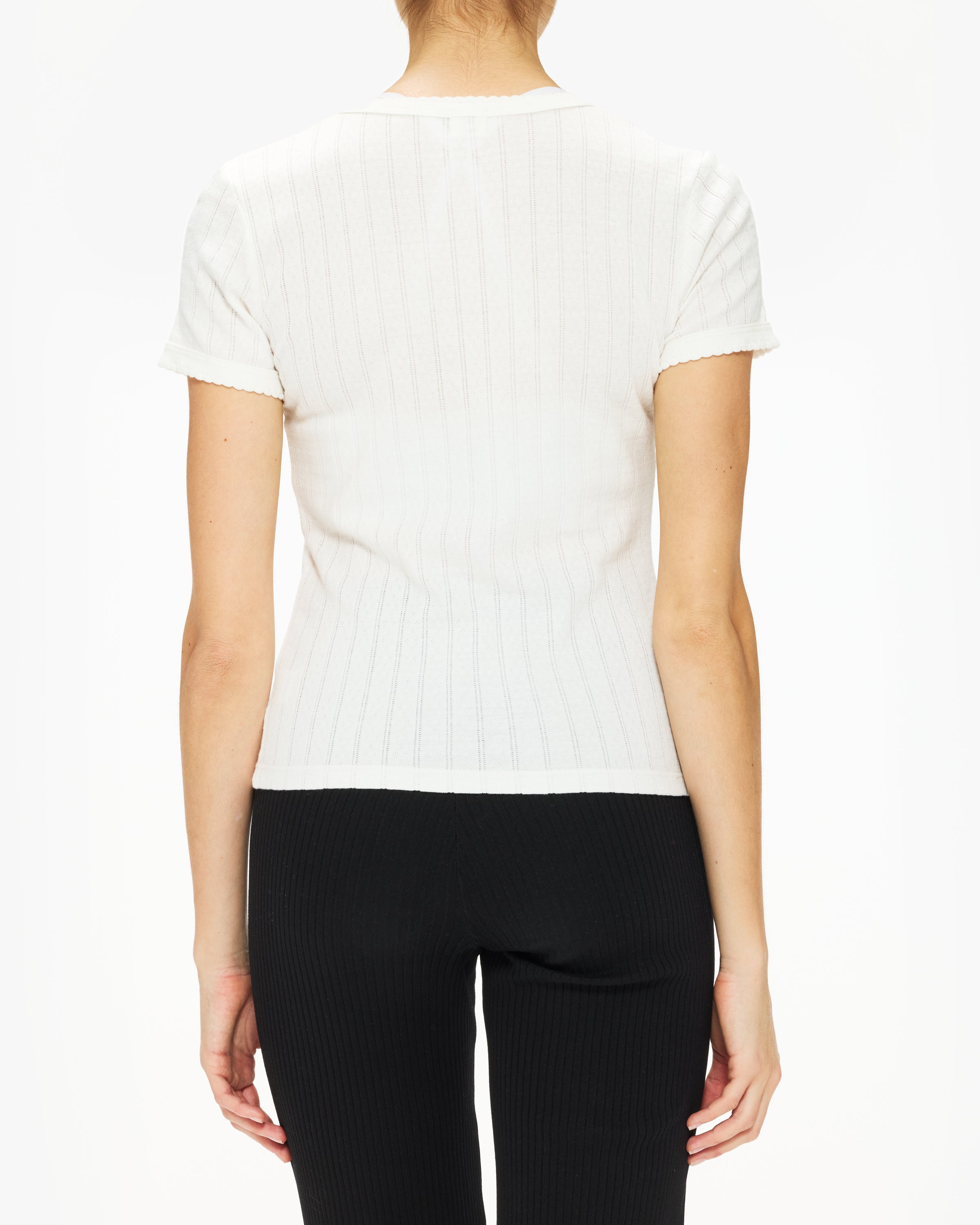 Leset Pointelle Slim Fit Tee