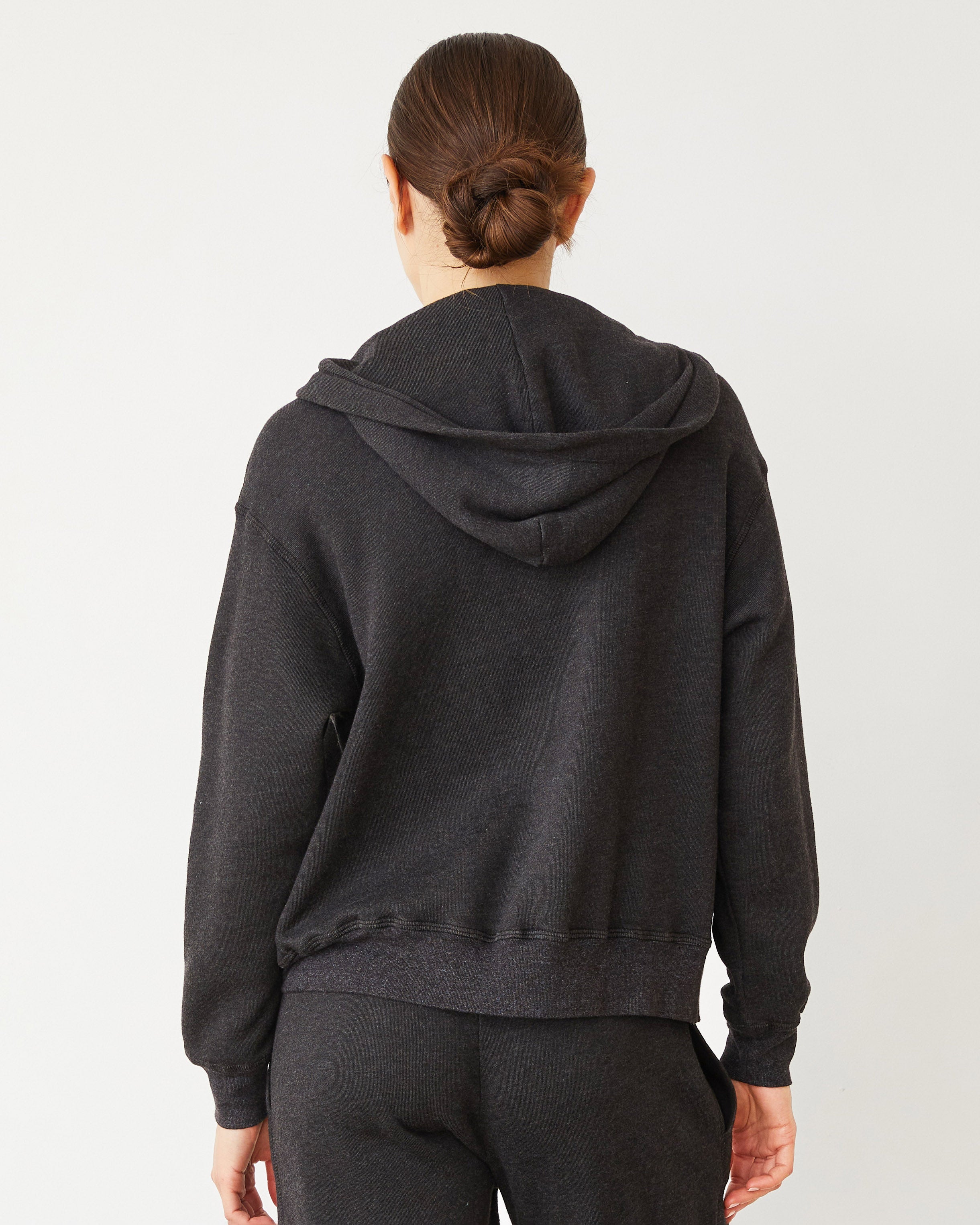 Monrow Teddy Fleece Relaxed Zip Up Hoody