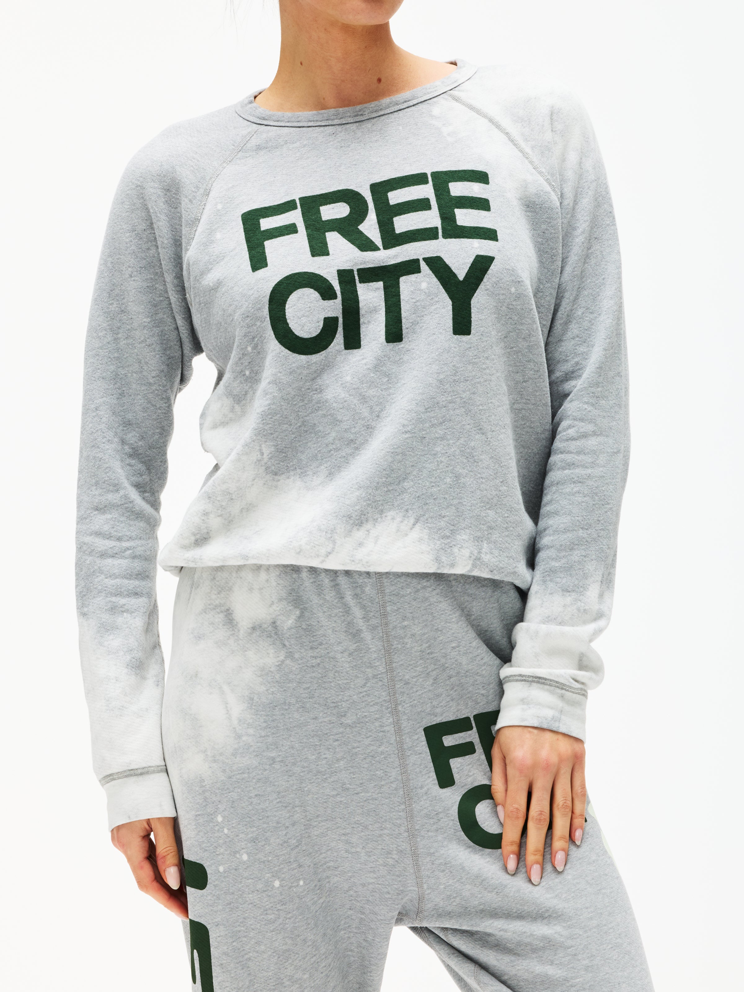 Freecity Heatheryumm Bleachout Raglan