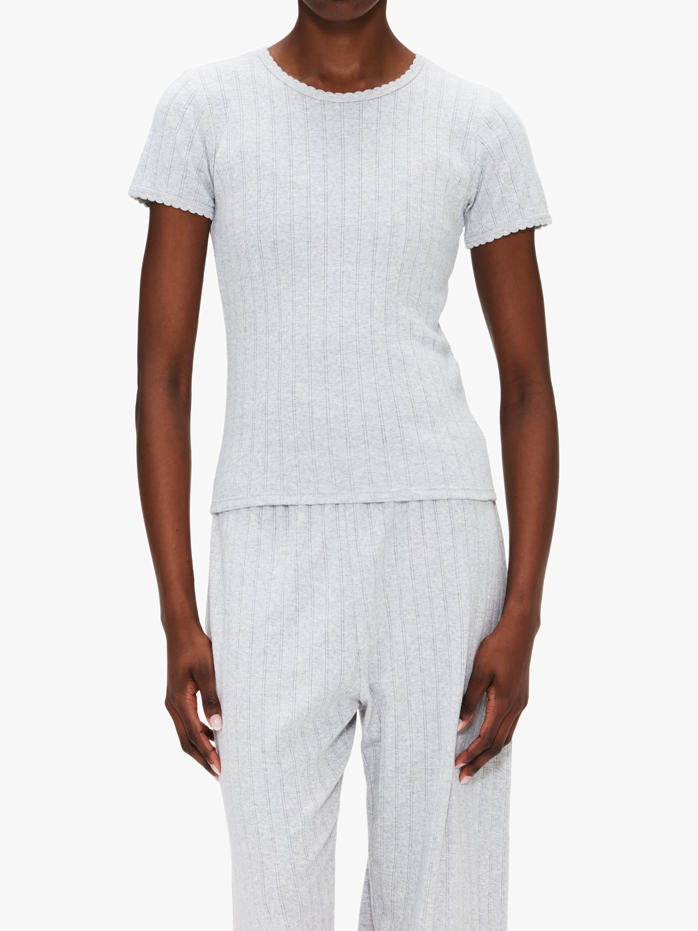 Leset Pointelle Slim Fit Tee