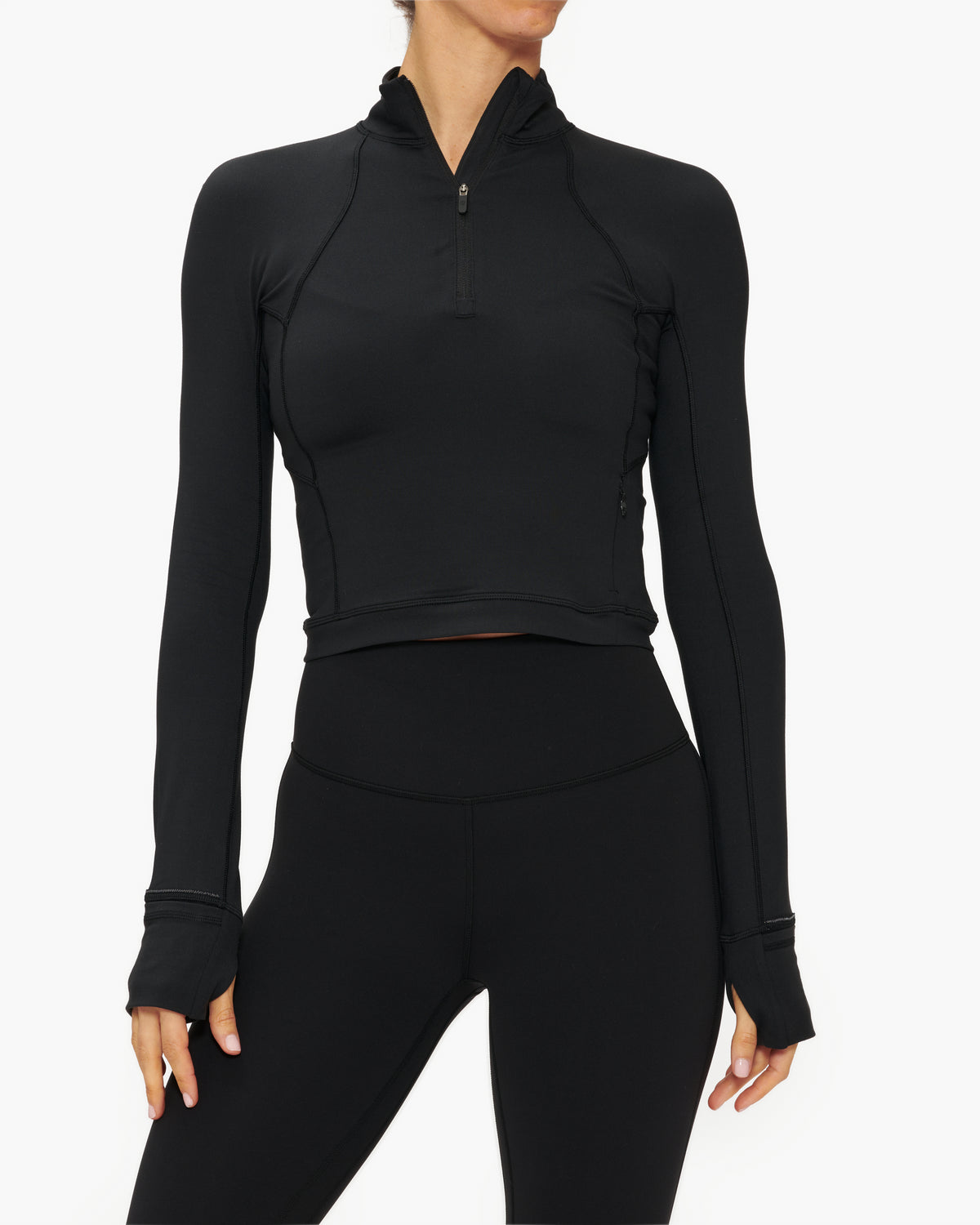 Lululemon Its Rulu Run Cropped 1/2 Zip