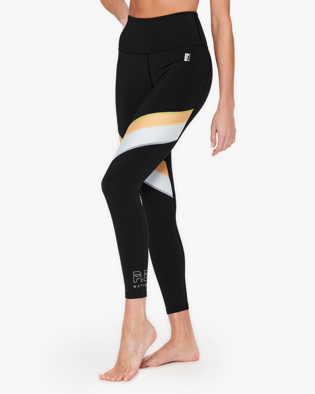 Splits59 Blue Amber Airweight Contrast-panel High-rise Stretch-woven  leggings X