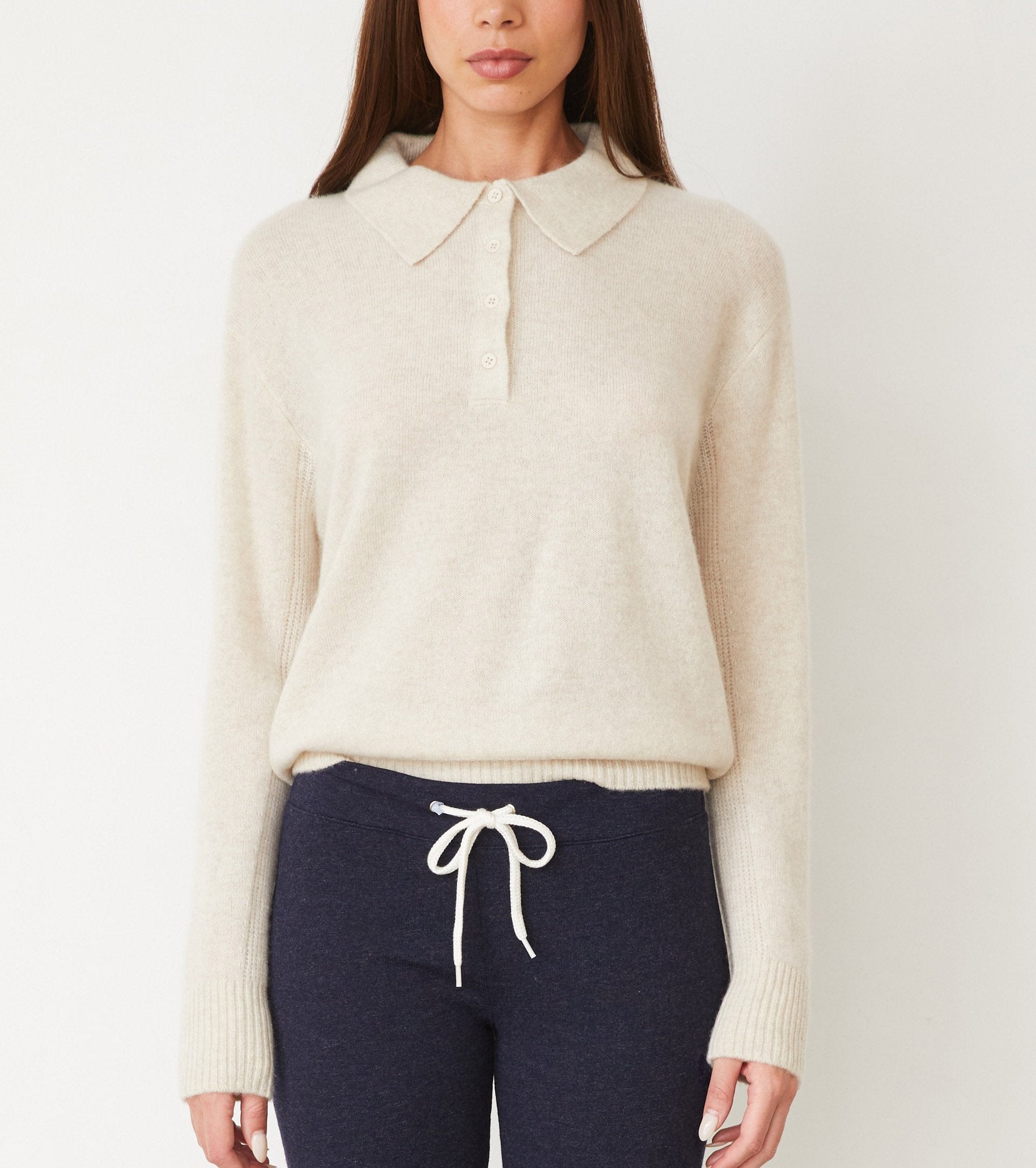 Monrow Cashmere Polo Sweater