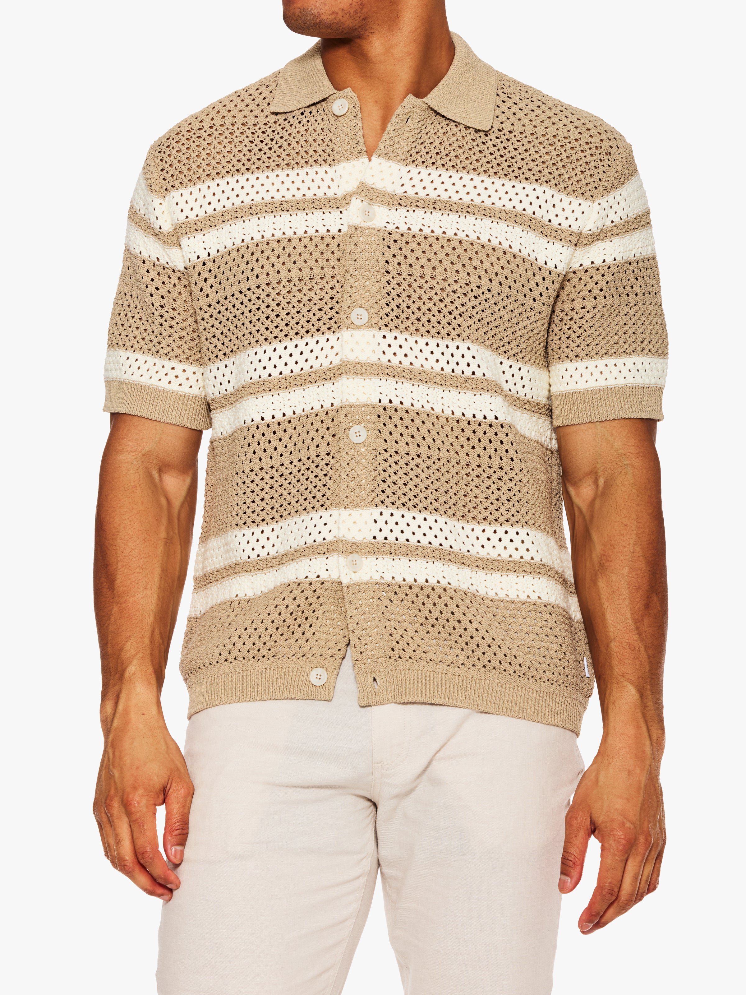 Ron Dorff Cotton-Silk Zip Collar Polo W. Stripes – The Shop at Equinox