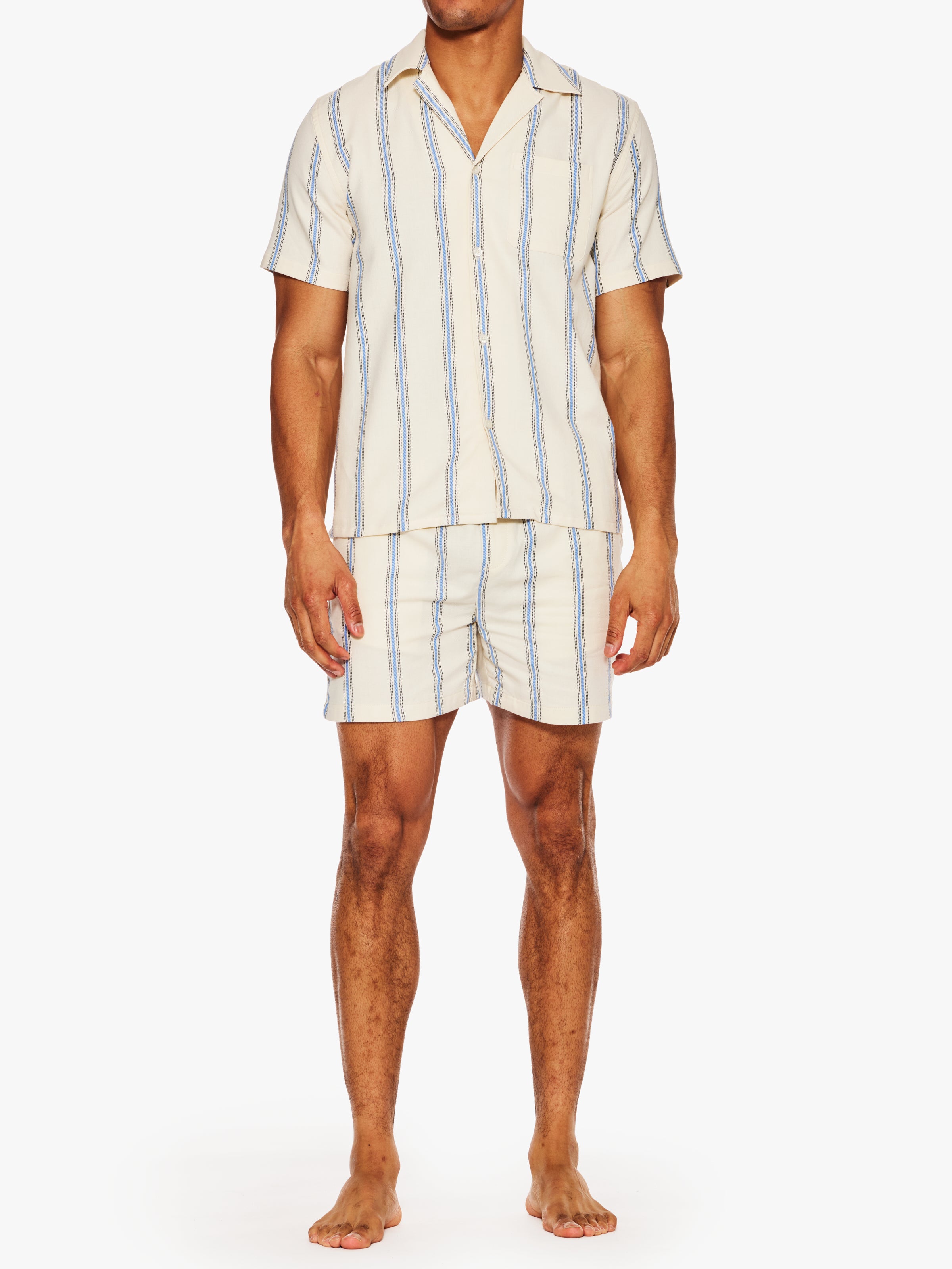 Les Deux Stripe Jacquard Shorts