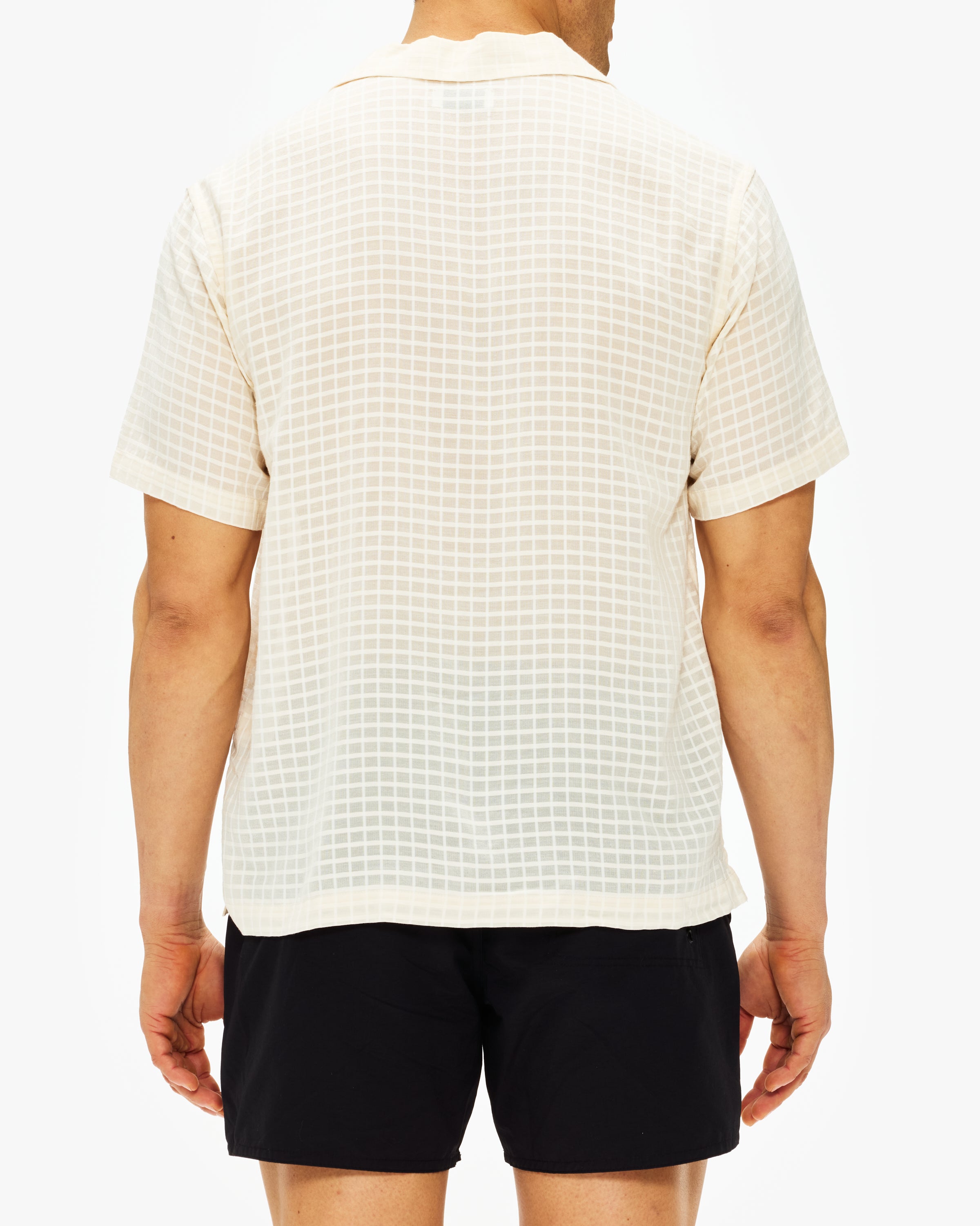 Saturdays NYC Canty Sheer Check Short Sleeve Shirt