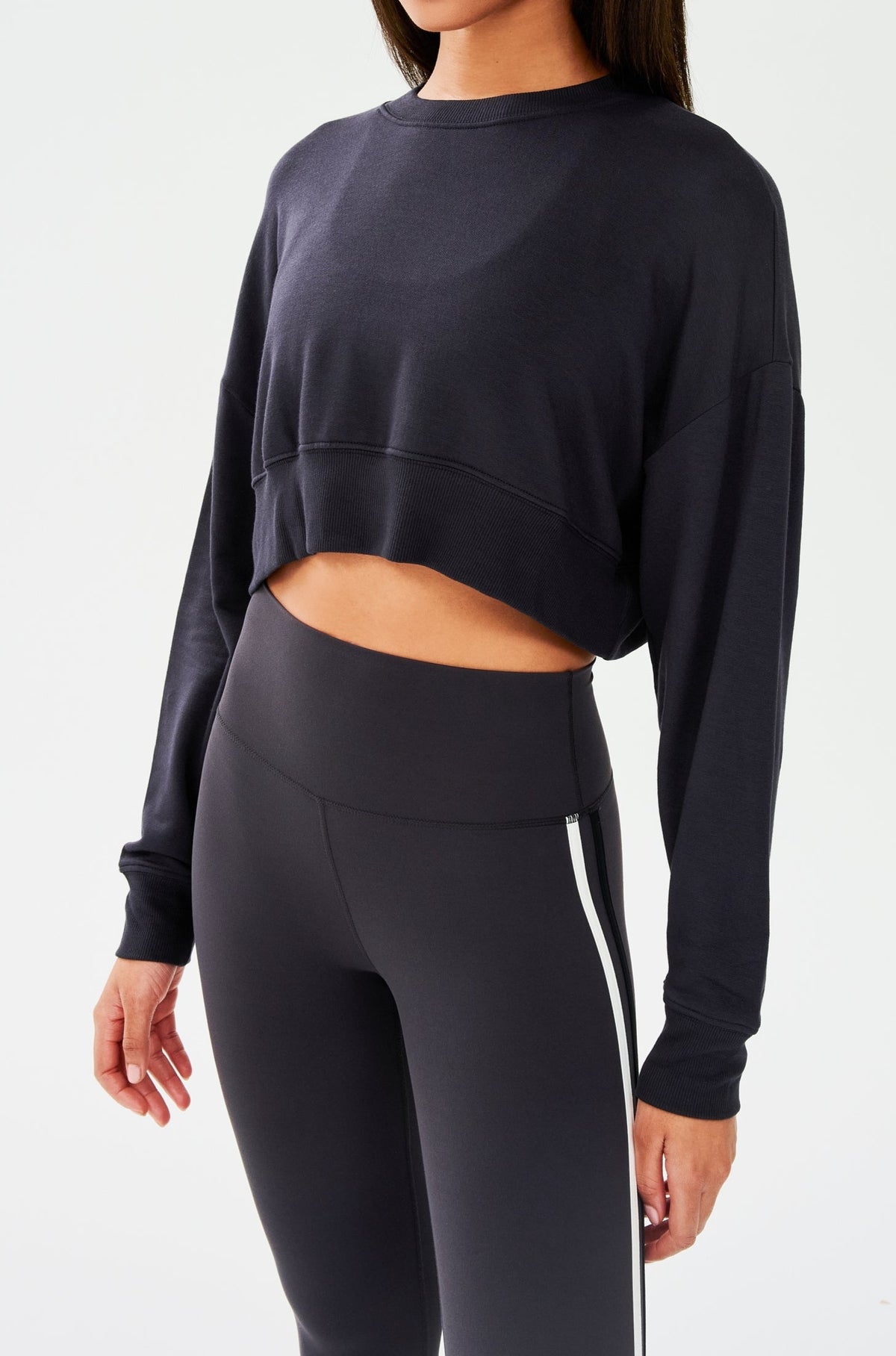 ALO YOGA Cover cropped twisted stretch-modal top