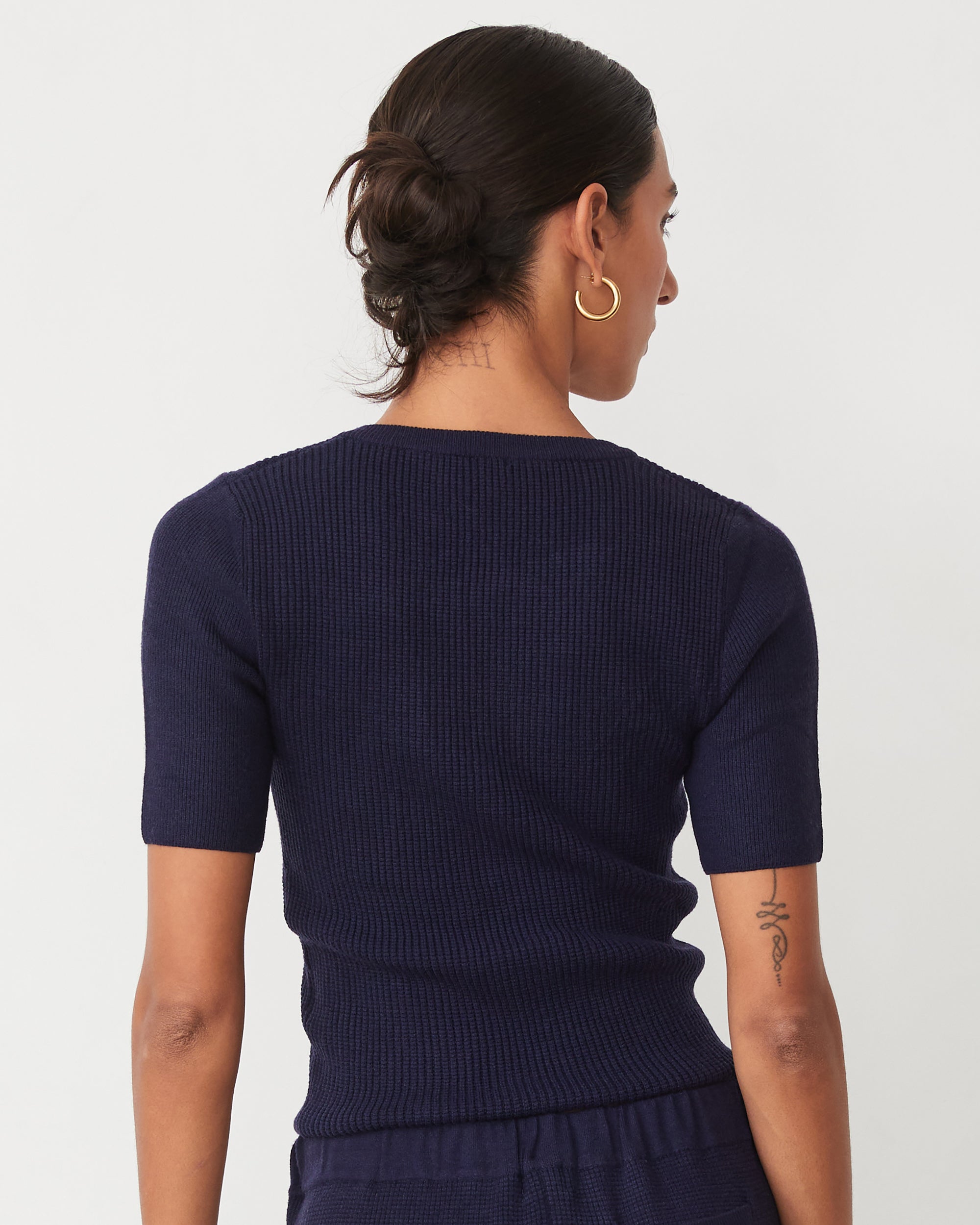 Monrow Softknit Rib Waffle Henley