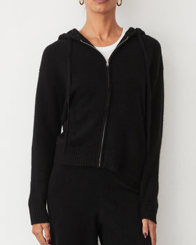 Monrow Cashmere Zip Up Hoody