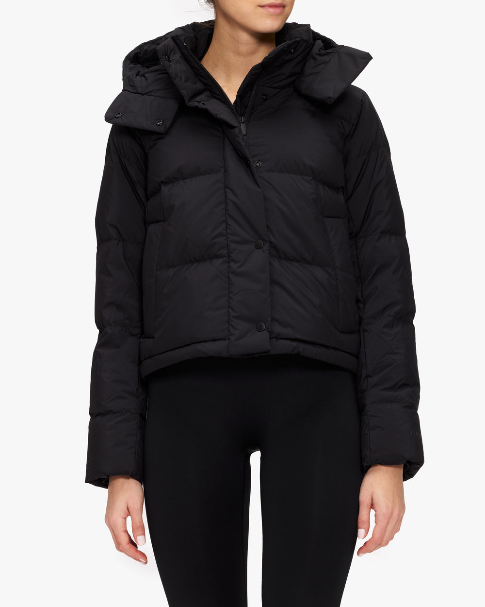 lululemon athletica, Jackets & Coats, Lululemon Womens Rejuvenate Jacket  Black Cropped Puffer Asymmetric Sweater 6