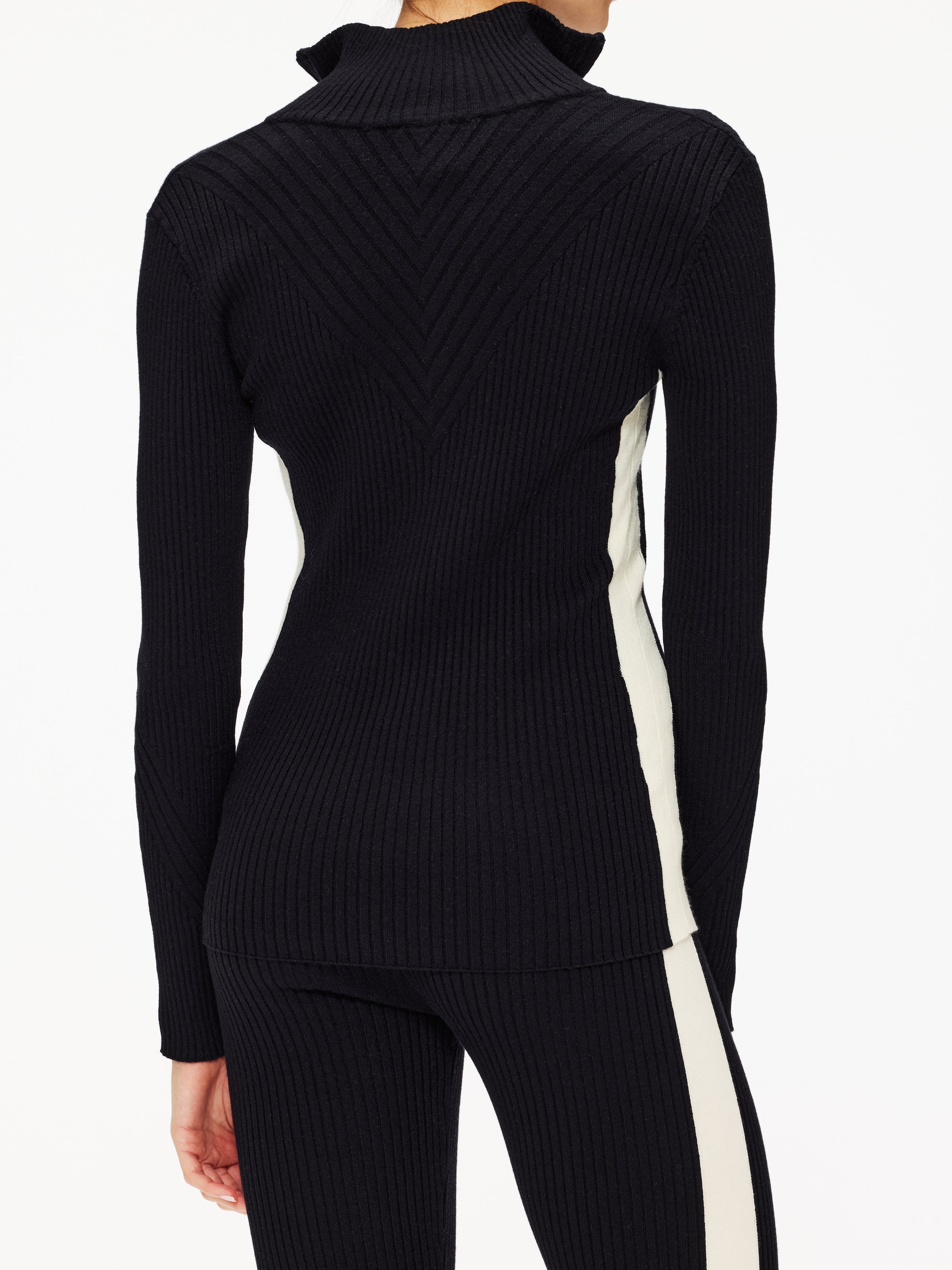 Drawer - ジプソフィア　Rib HighNeck Knit gypsohila ジプソフィア リブハイネックニット ブラック