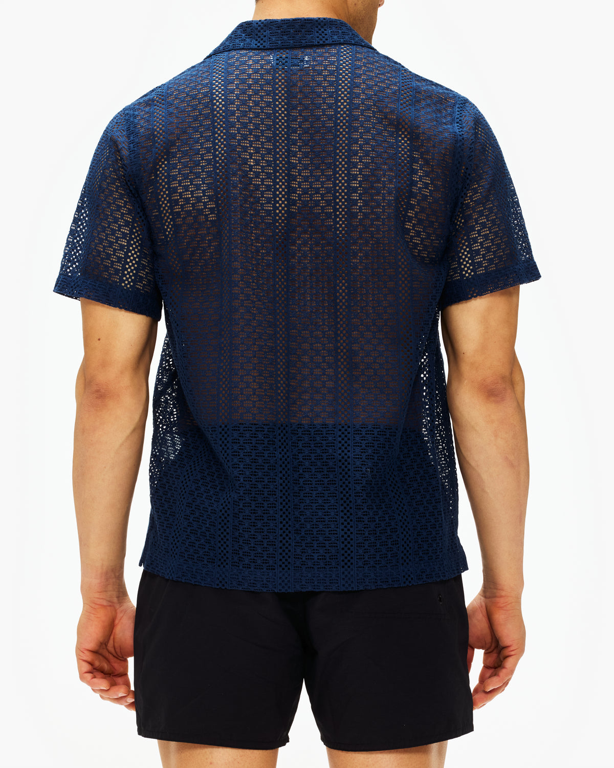 Saturdays NYC Canty Cotton Lace Short Sleeve Shirt