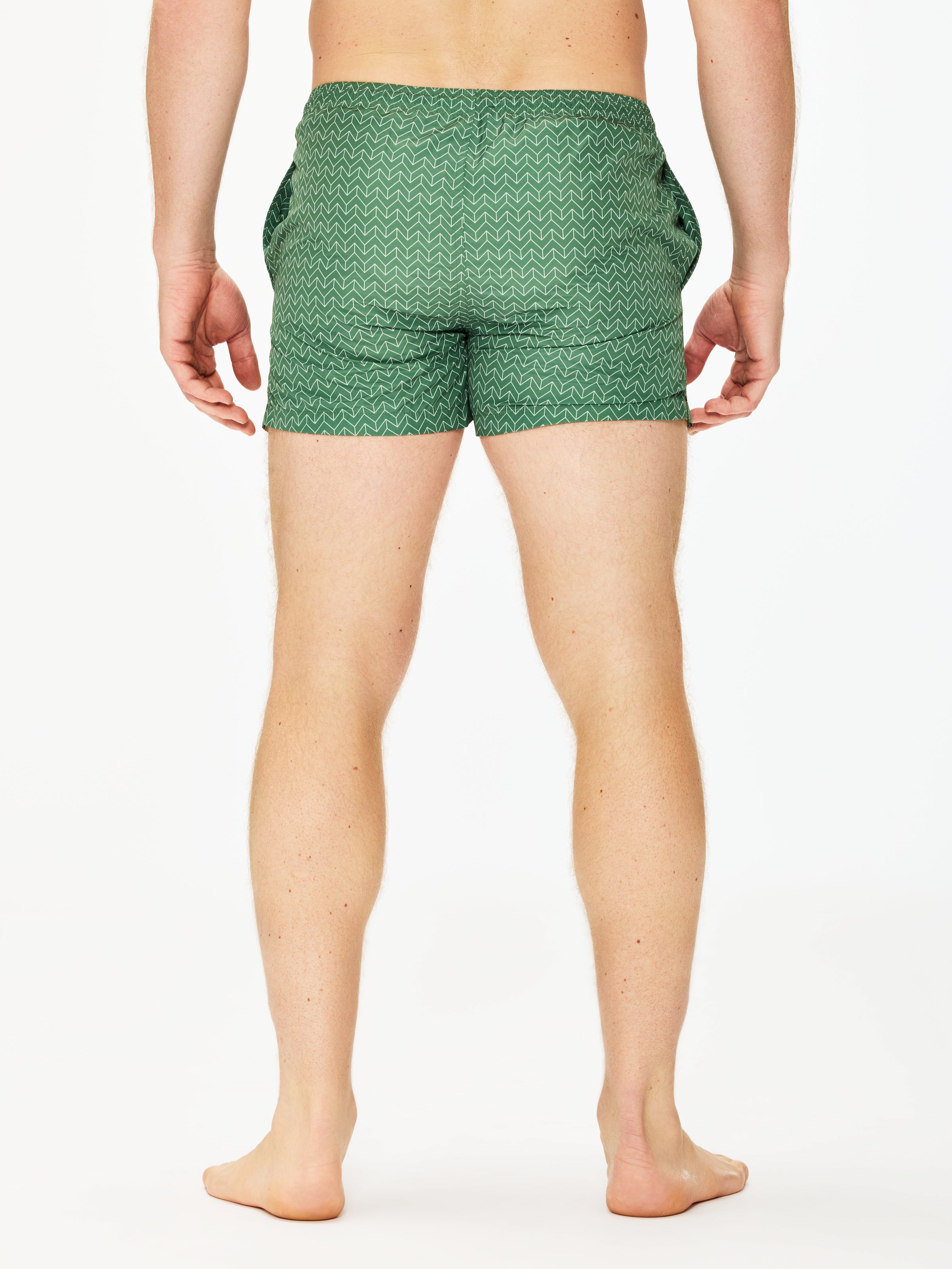Ron Dorff Swim Shorts with Nordic Line Pattern