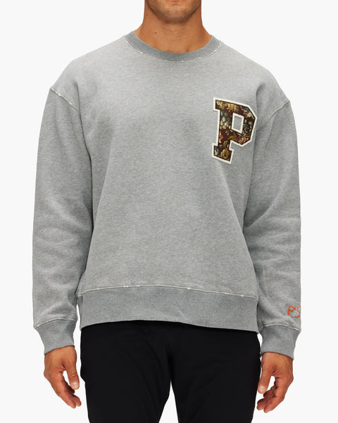 美品★Deuxieme Classe【AMERICANA】PREPS SWEAT President's Crew Over Patch P'S Sweater Vintage Washed – The